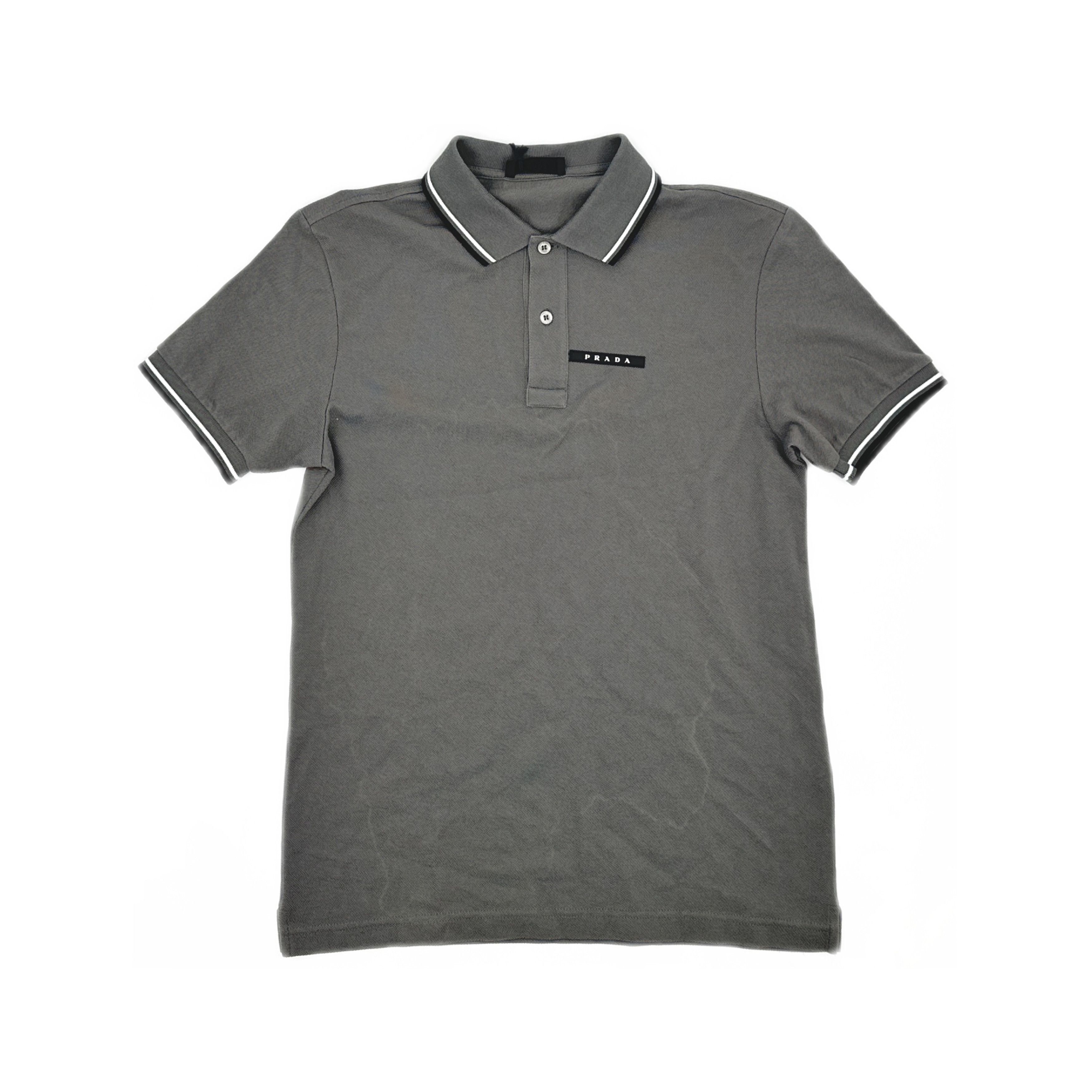 Prada Prada Striped Collar Polo Size S Size US S / EU 44-46 / 1 - 1 Thumbnail