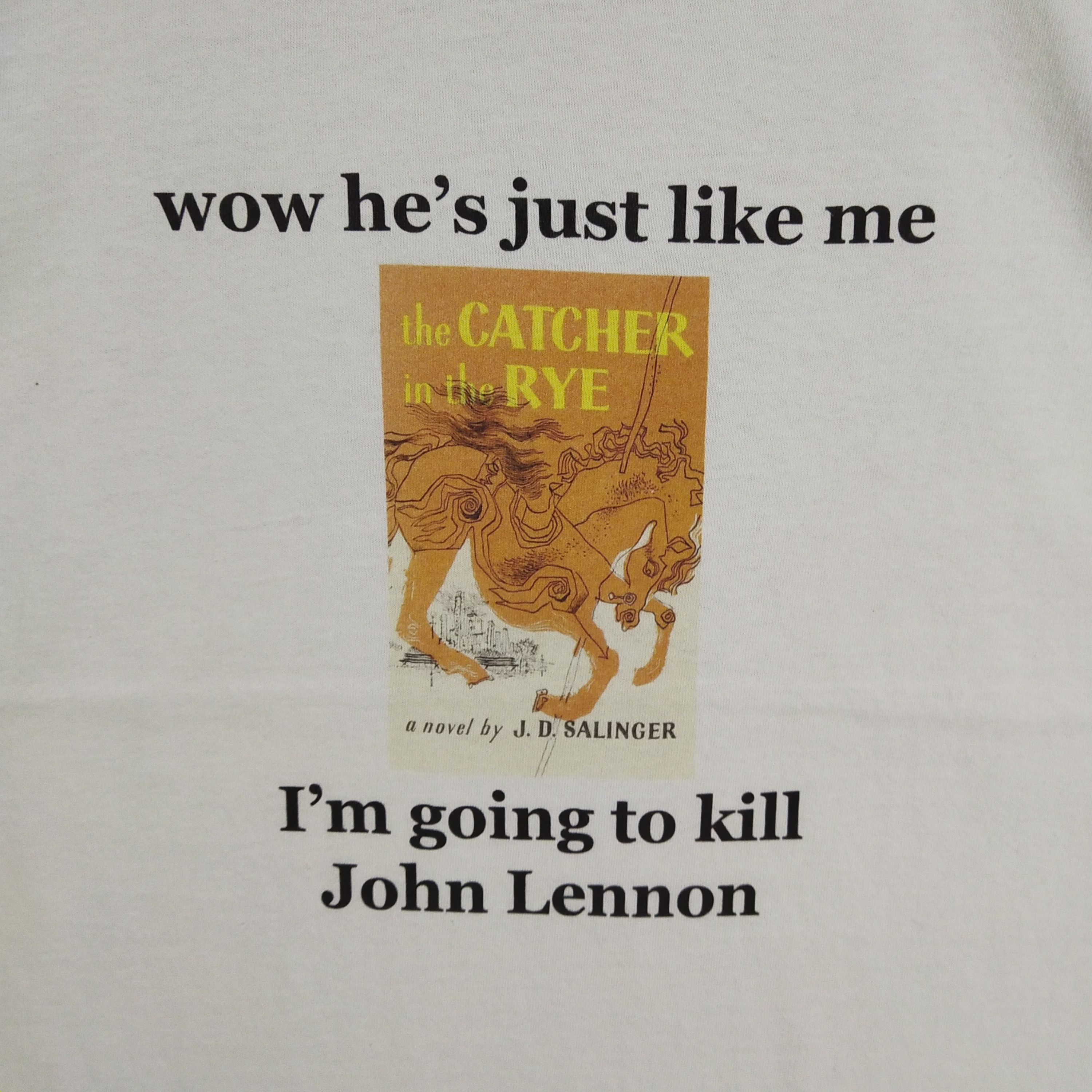 Band Tees Im Going To Kill John Lennon Novel by J.D Salinger Size US M / EU 48-50 / 2 - 3 Thumbnail