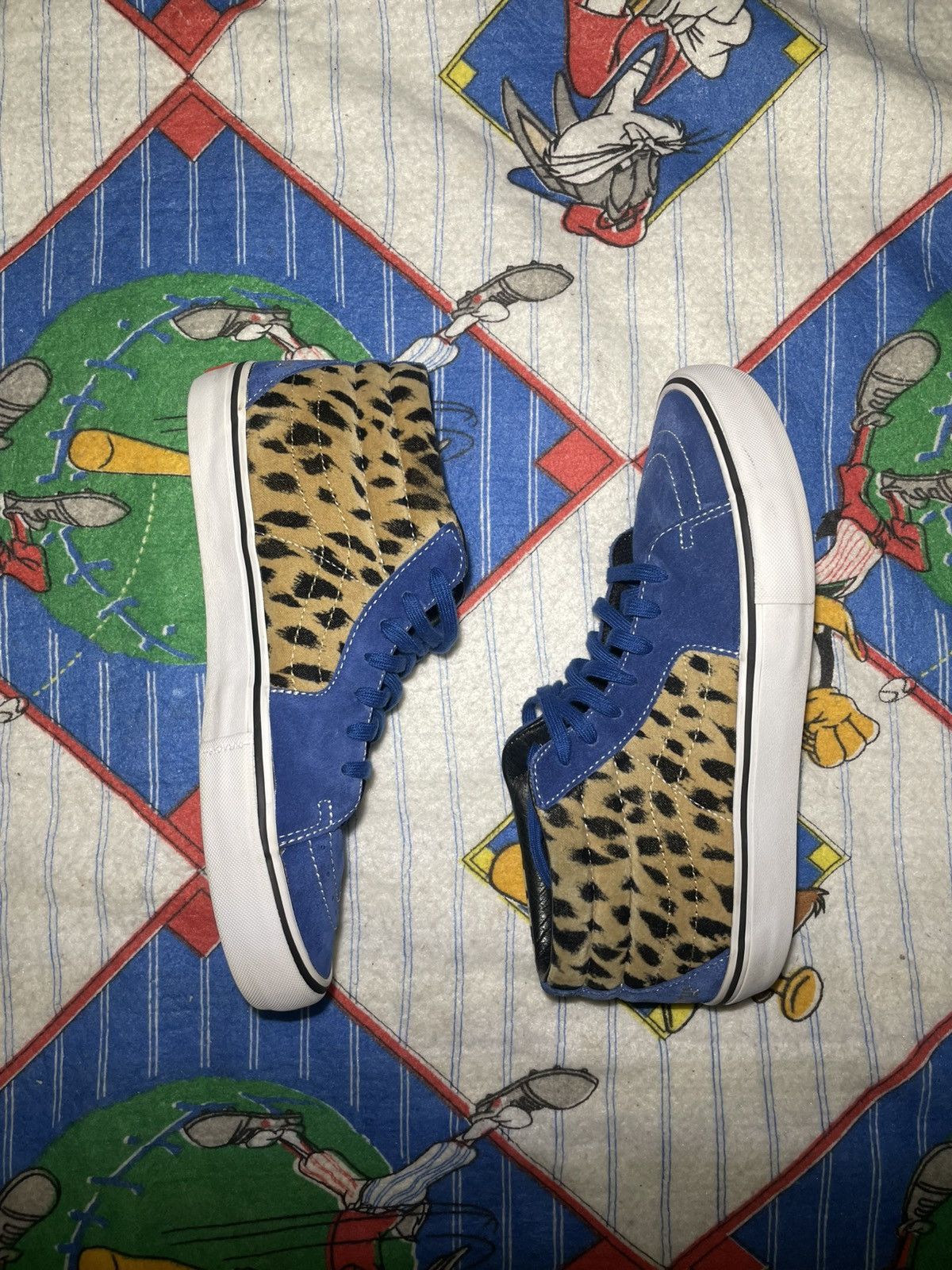 Supreme × Vans Supreme Vans Cheetah Velvet Royal Blue Sz 11.5 Size US 11.5 / EU 44-45 - 4 Thumbnail