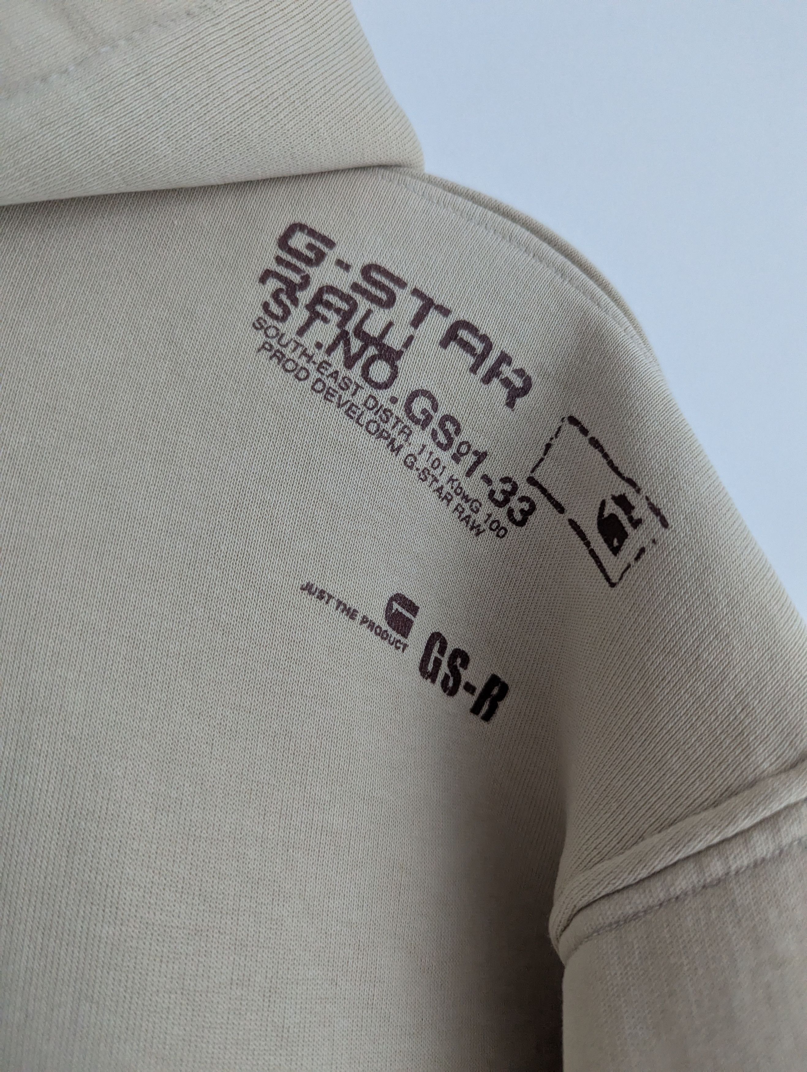 G-Star G-Star Raw Beige Zip Hoodie Embroidered Logo Size US L / EU 52-54 / 3 - 7 Thumbnail