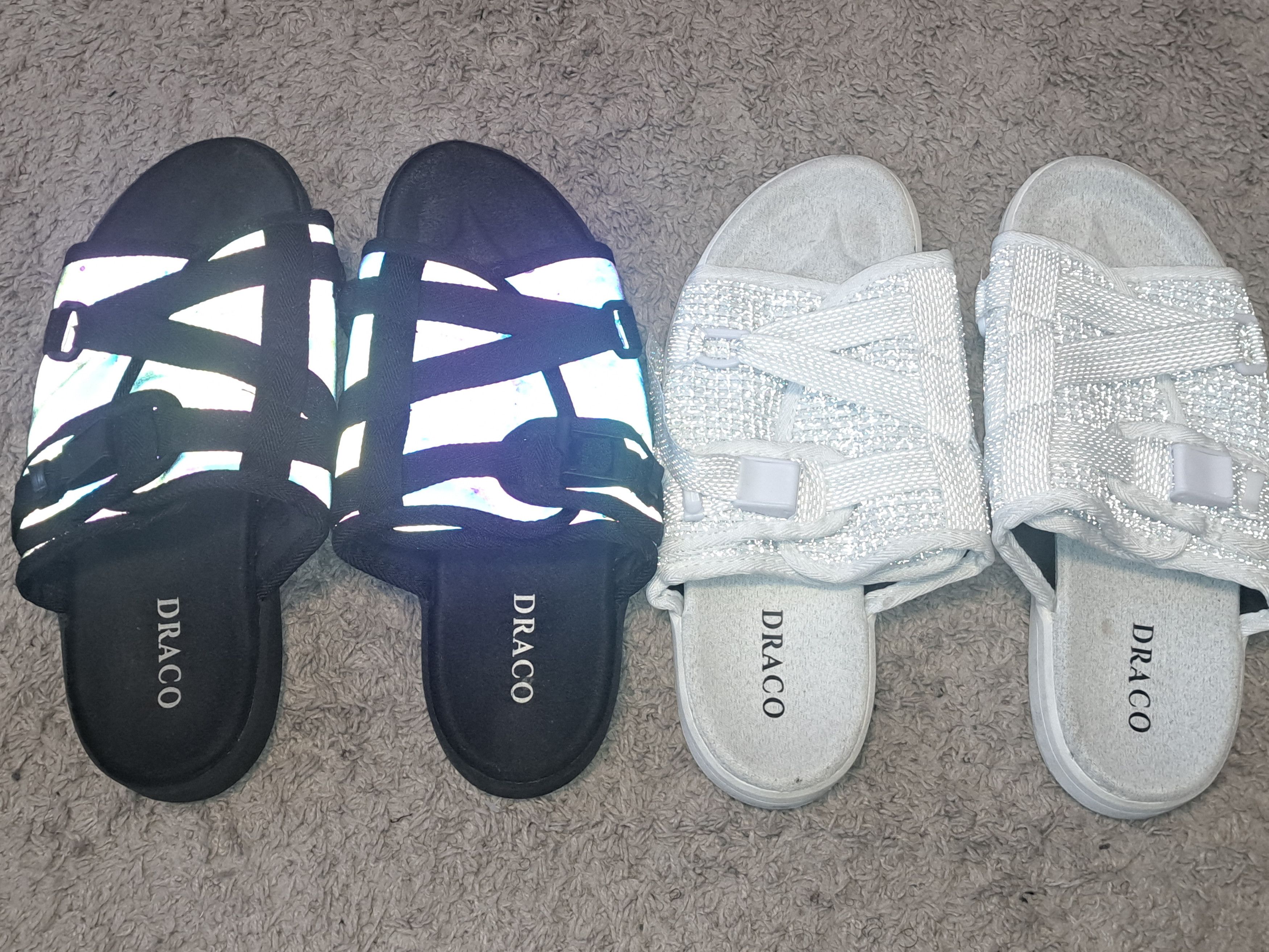 lightning draco White Slide Sandals DracoSlides | Most Comfortable Slides | If you check our  main image 3