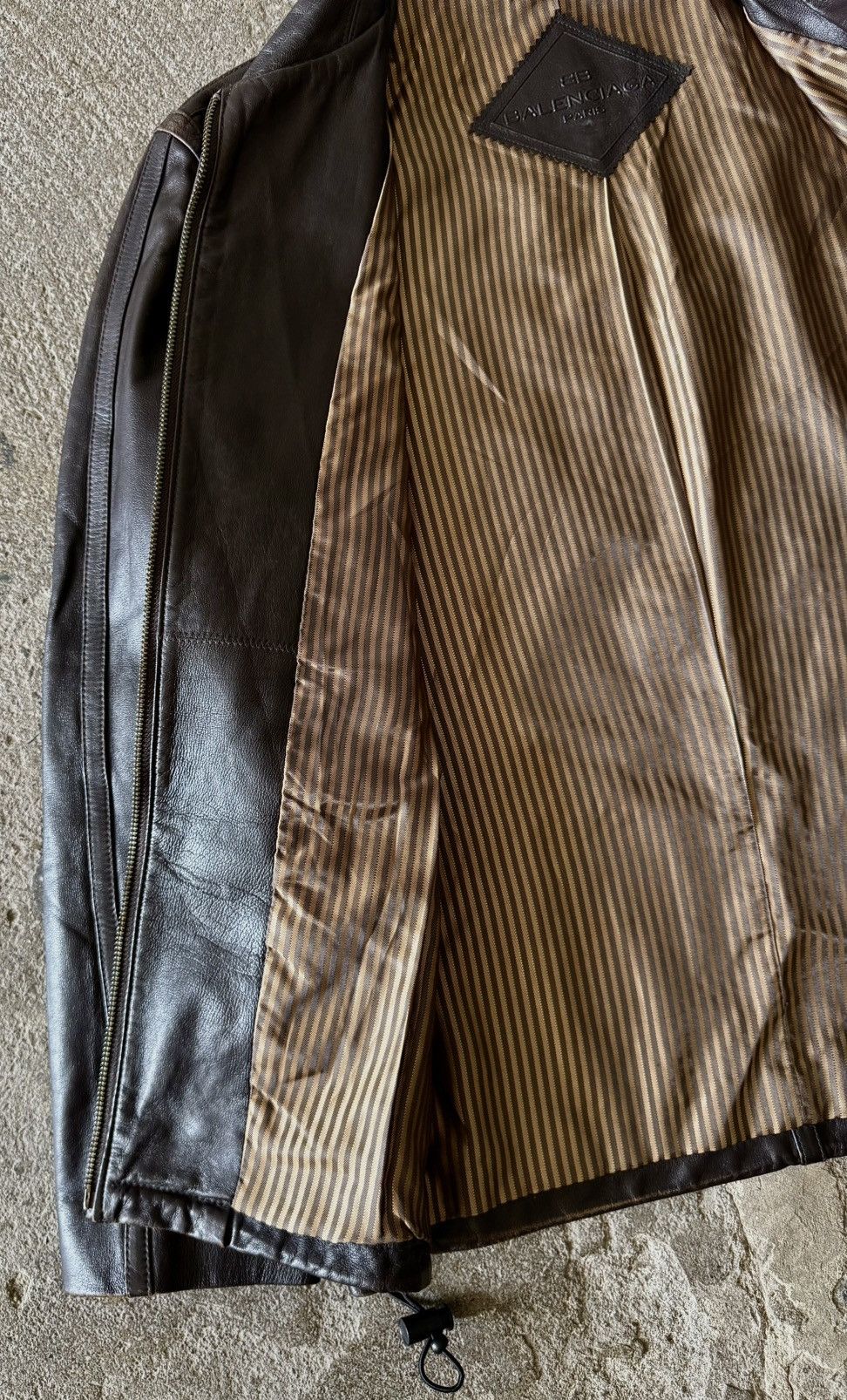 Balenciaga Balenciaga - 1997 -Nicolas Ghesquière -Zip Up Leather Jacket Size US M / EU 48-50 / 2 - 12 Thumbnail