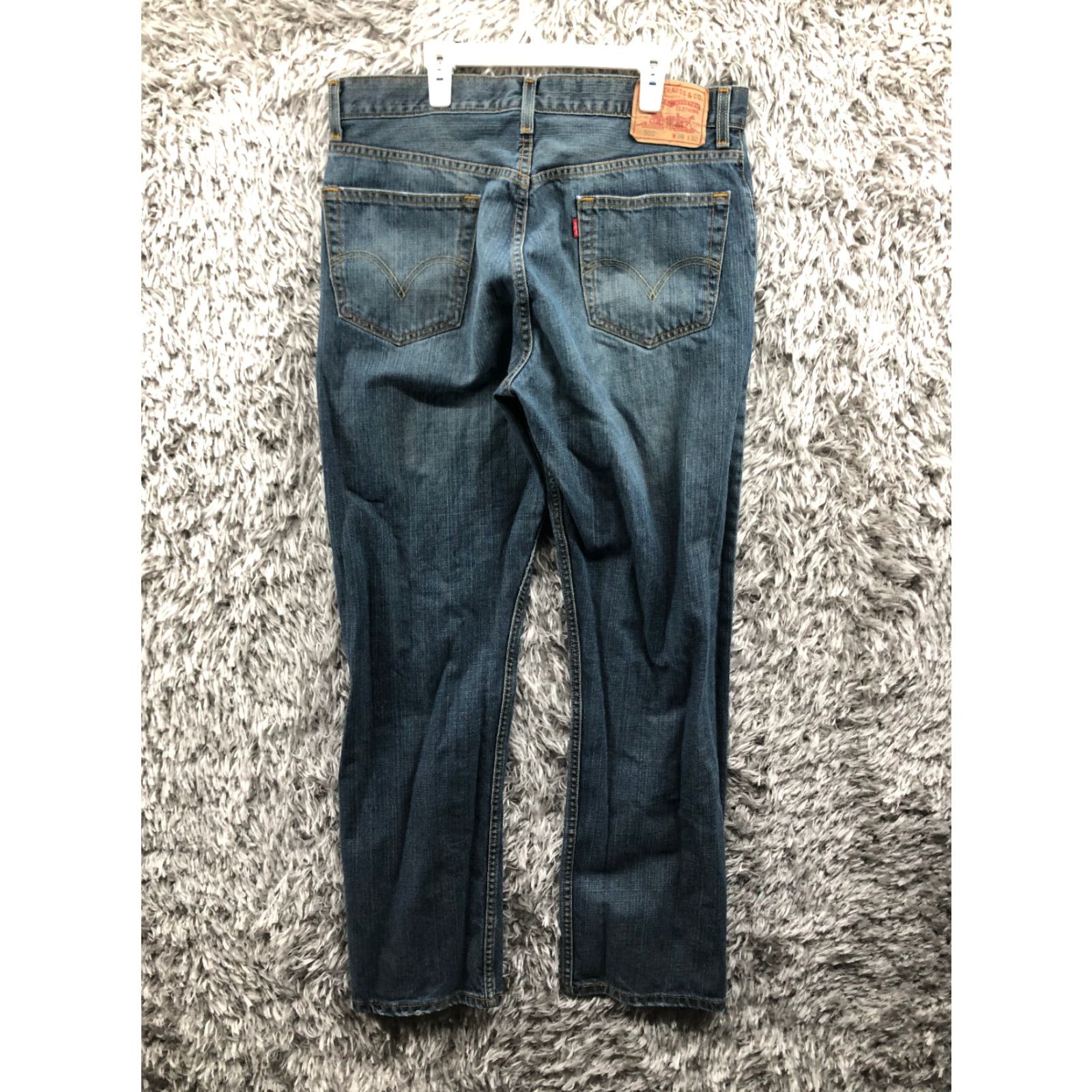 Levi's Levi's 505 Jeans Size 36x32 Mens Mid Rise Straight Leg Dark Wash Blue Denim Jeans Size US 36 / EU 52 - 5 Thumbnail