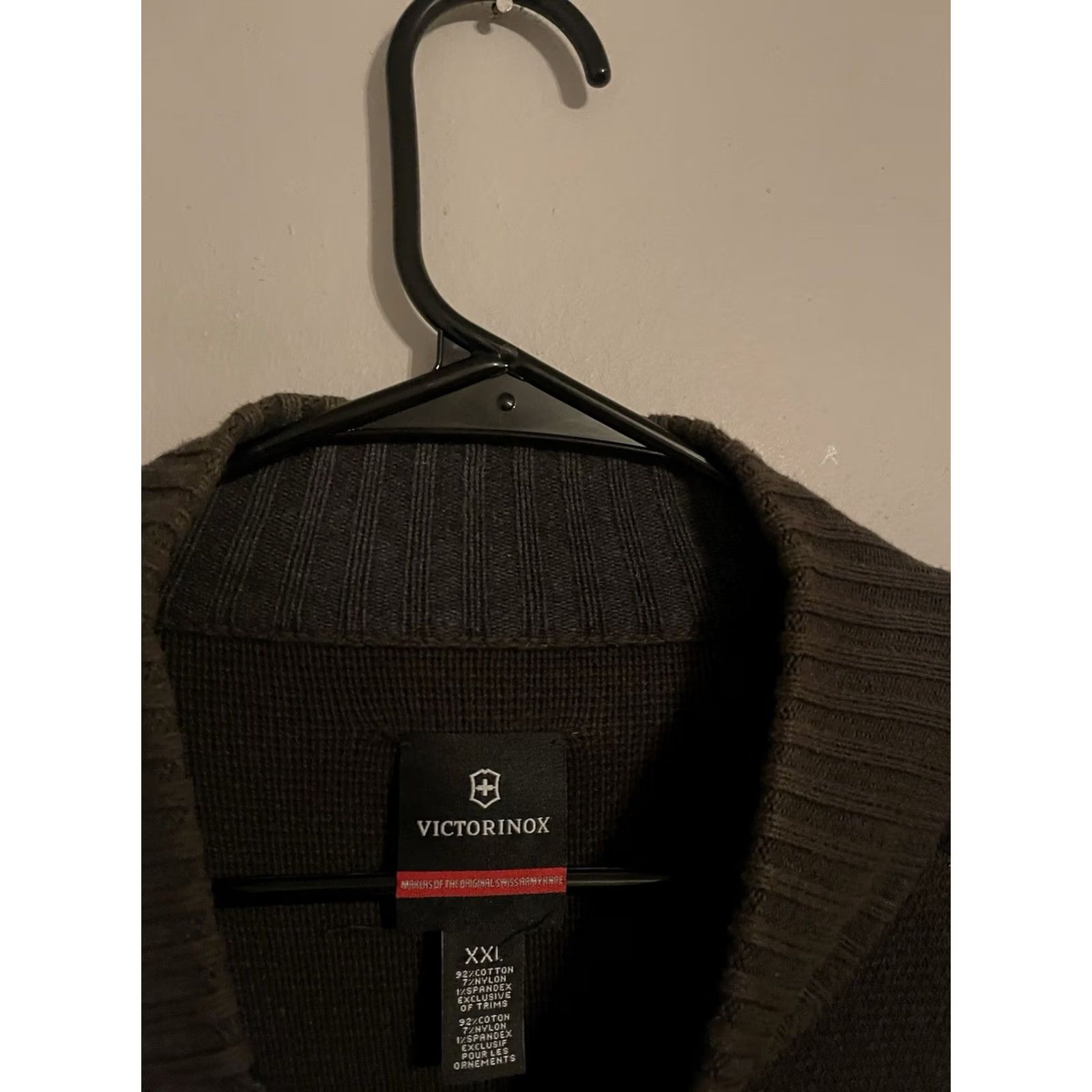Victorinox Viktorinox Swiss Army Olive Green Full Zip Knit Patches Sweater - Men's 2XL XXL Size US XXL / EU 58 / 5 - 3 Thumbnail