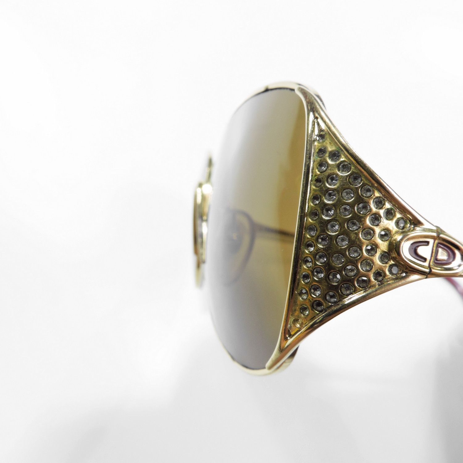 Dior 80’S DIOR GOLD AND CRISTAL BUTTERFLY SUNGLASSES [2362 43] Size ONE SIZE - 10 Thumbnail