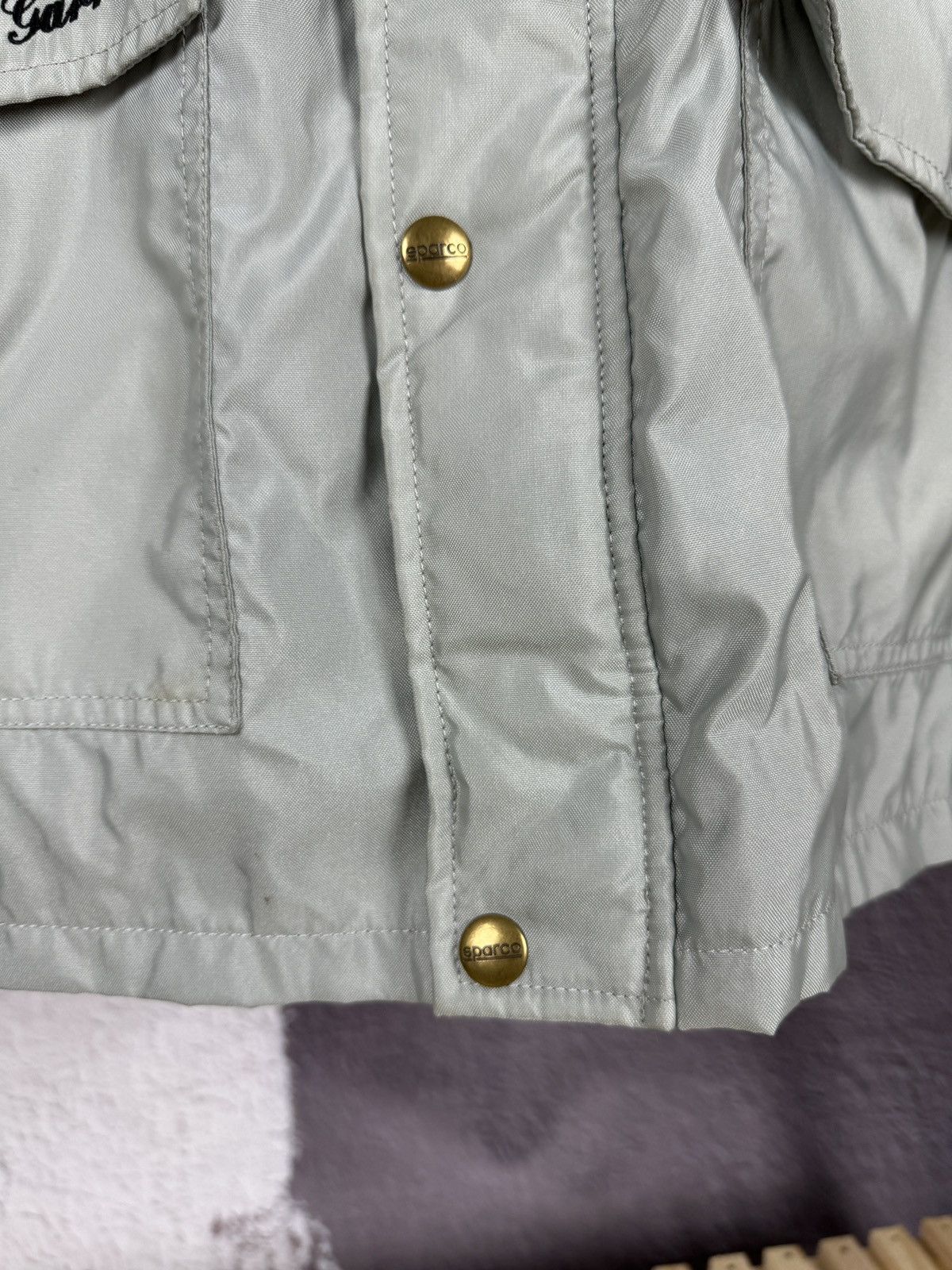 Vintage Sparco vintage racing France big logo nylon jacket grey S Size US S / EU 44-46 / 1 - 8 Thumbnail
