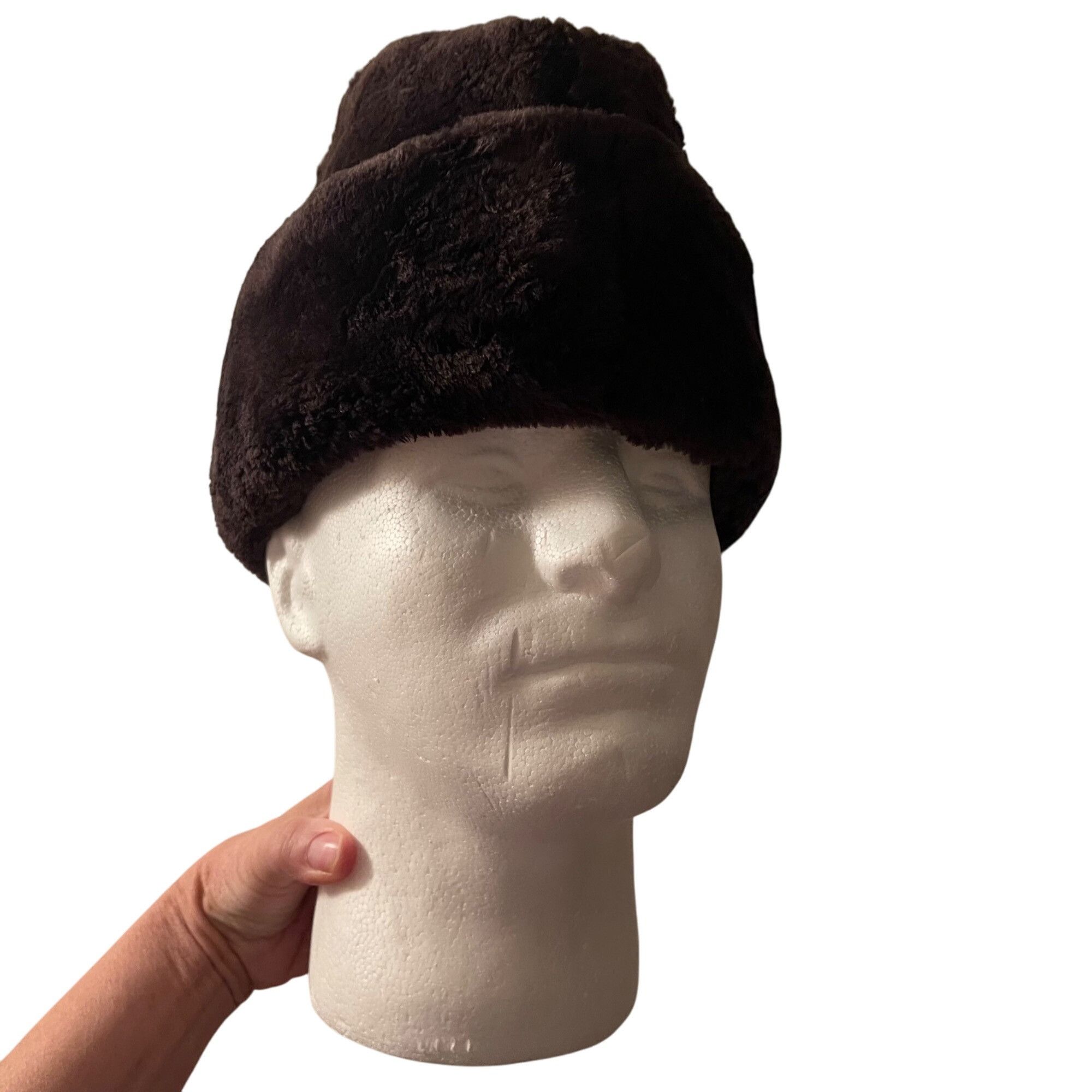 Vintage Vintage Mens Hat Brown Size Medium Sheared Size ONE SIZE - 1 Thumbnail
