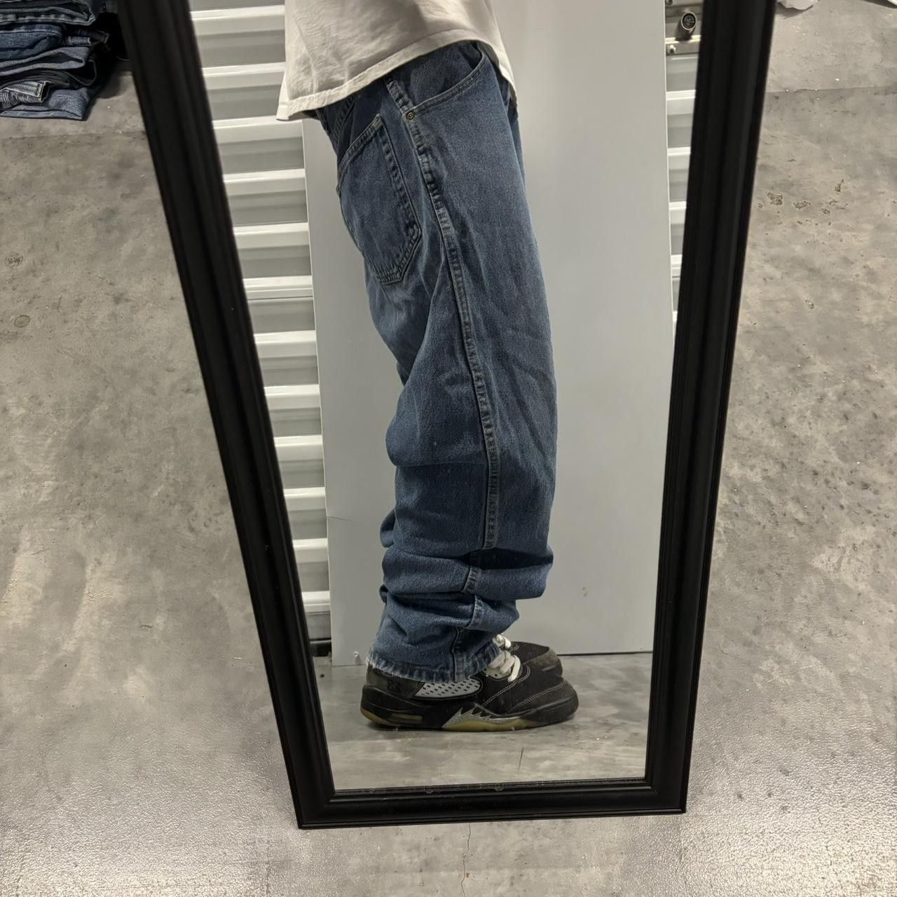 Japanese Brand × Vintage Crazy Vintage Y2K/2000s Dark Wash Skater Essential Denim Jeans! Size US 38 / EU 54 - 2 Thumbnail