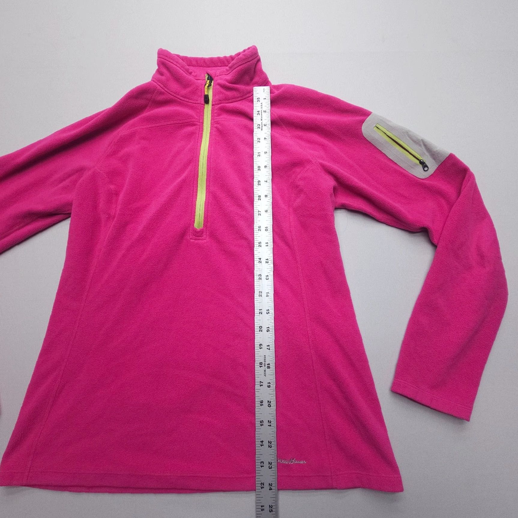 Eddie Bauer VINTAGE Eddie Bauer First Ascent Half Zip Fleece Pullover Light Jacket Size Large Pink Size L / US 10 / IT 46 - 6 Thumbnail