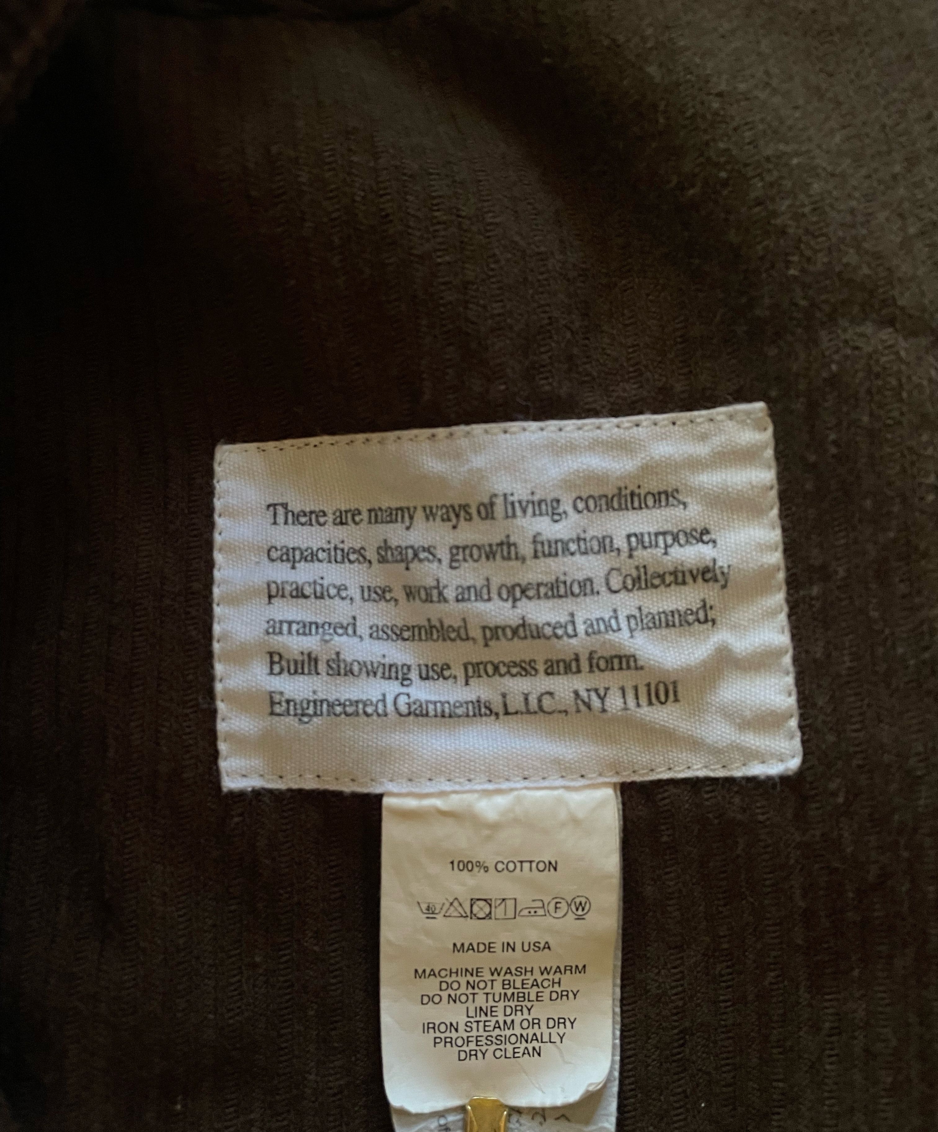 Engineered Garments Brown 8 Wale Cotton Corduroy Waders / Overalls, FW21 Size US 32 / EU 48 - 7 Thumbnail