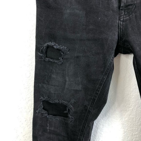 Eleven Paris Eleven Paris Elvis Black Wash Distressed Patch Repaired Jean Size US 32 / EU 48 - 7 Thumbnail