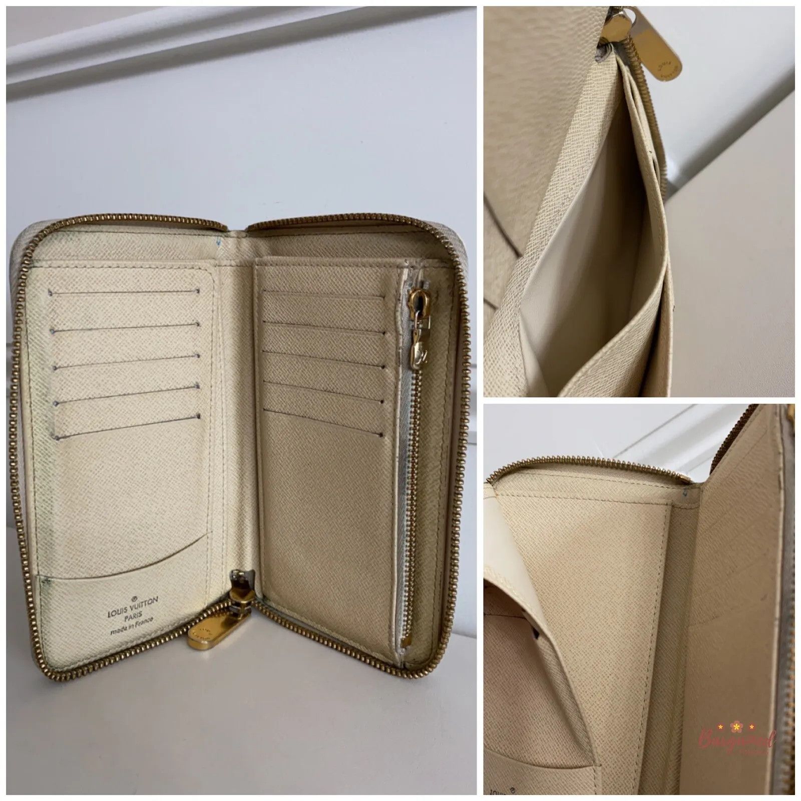 Louis Vuitton Louis Vuitton Damier Azur Canvas Leather Zippy Wallet Size ONE SIZE - 10 Thumbnail