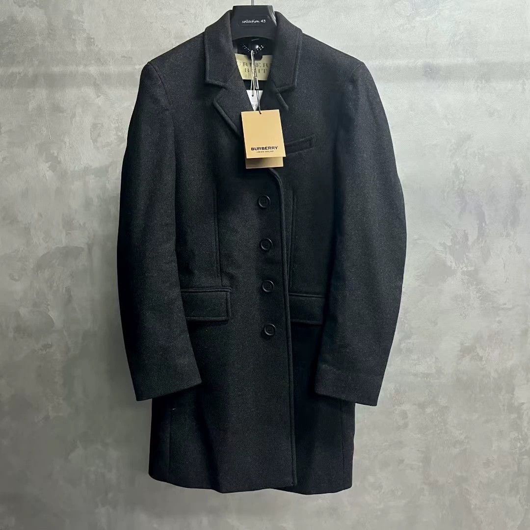 Burberry burberry gray wool button-up coat Size US S / EU 44-46 / 1 - 1 Thumbnail