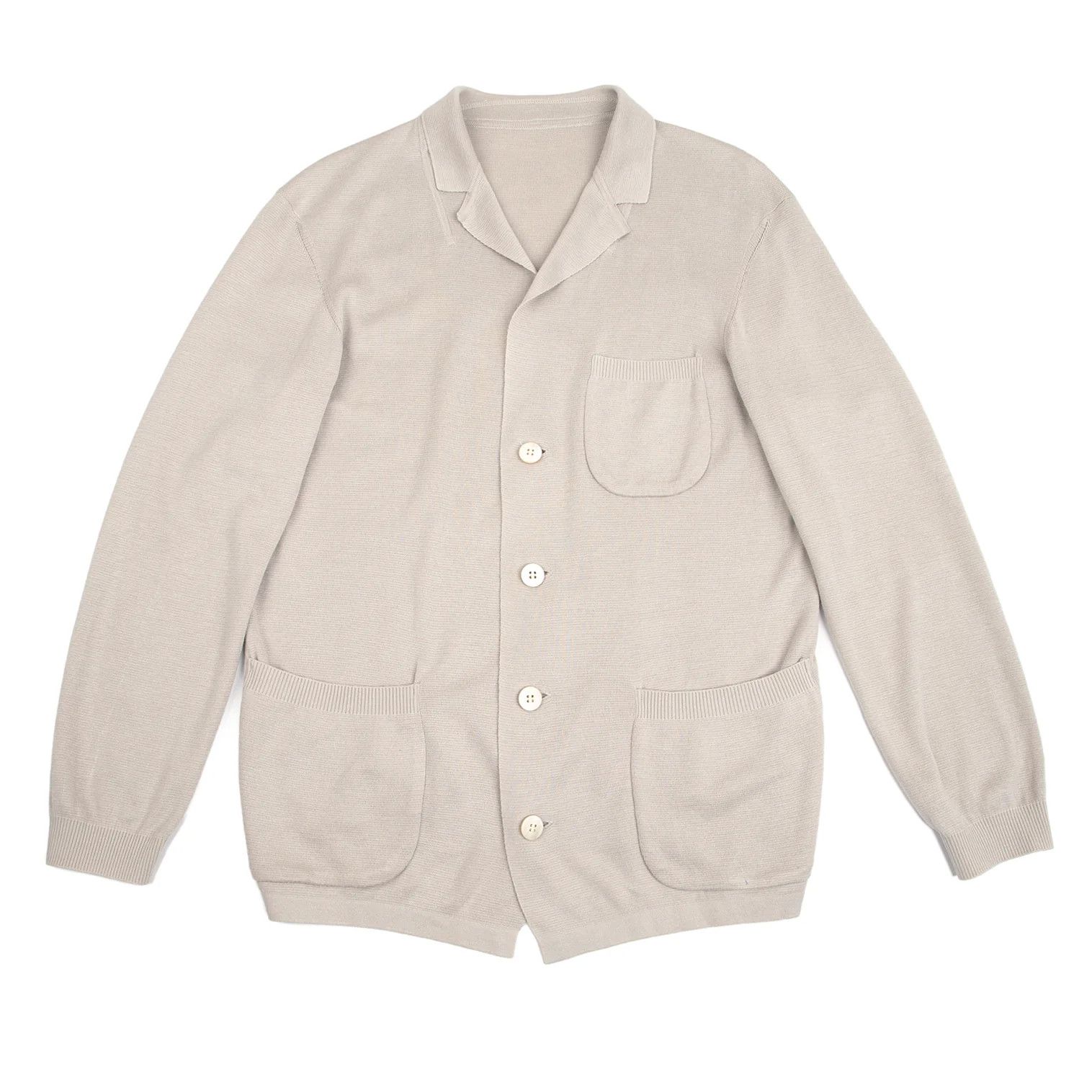 Issey Miyake Acrylic Linen Knit Jacket in Beige 2 Size US M / EU 48-50 / 2 - 1 Thumbnail