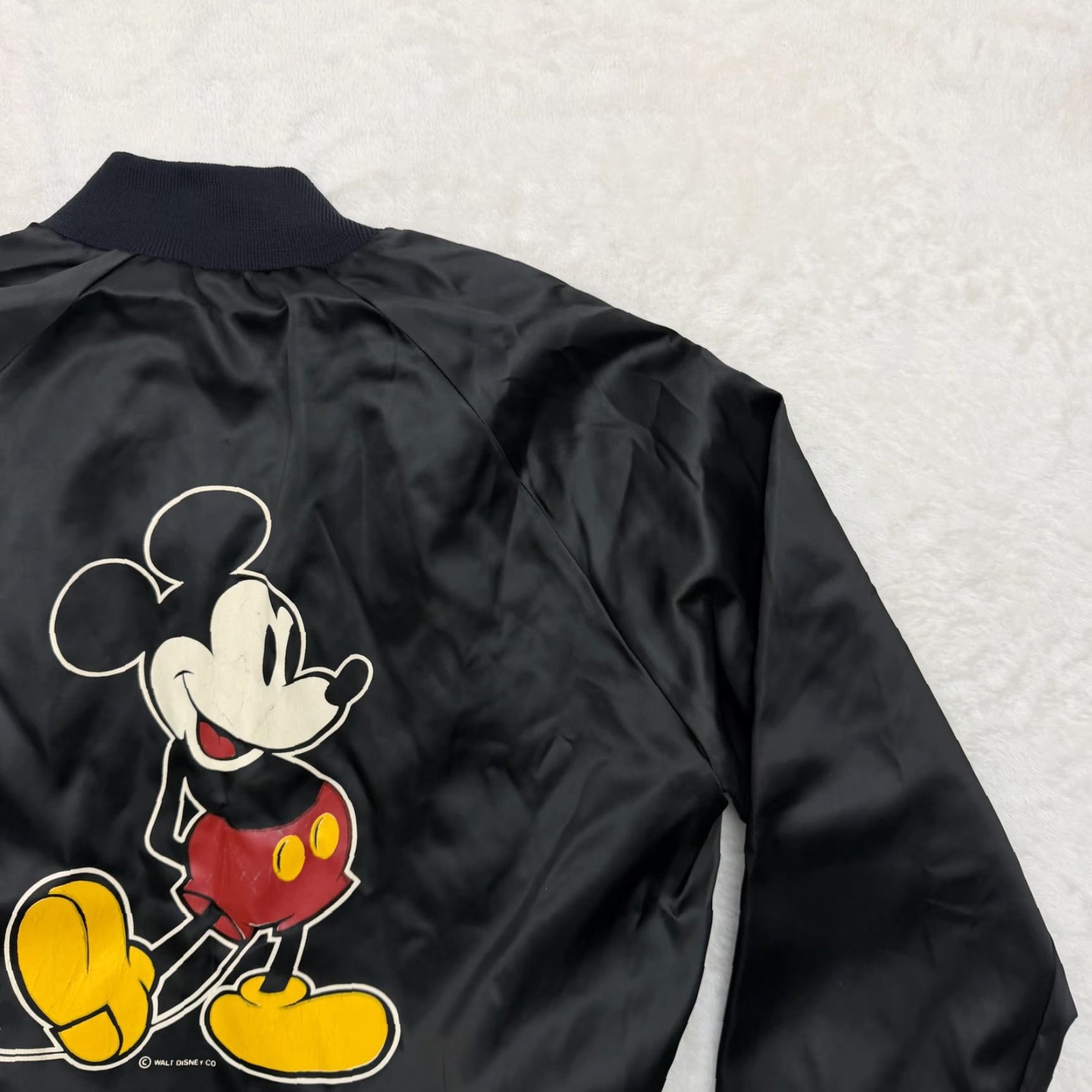 Chalk Line VINTAGE Chalk Line Mickey Mouse Disney Jacket Mens Small Black Satin Bomber Jacket Size US S / EU 44-46 / 1 - 4 Thumbnail