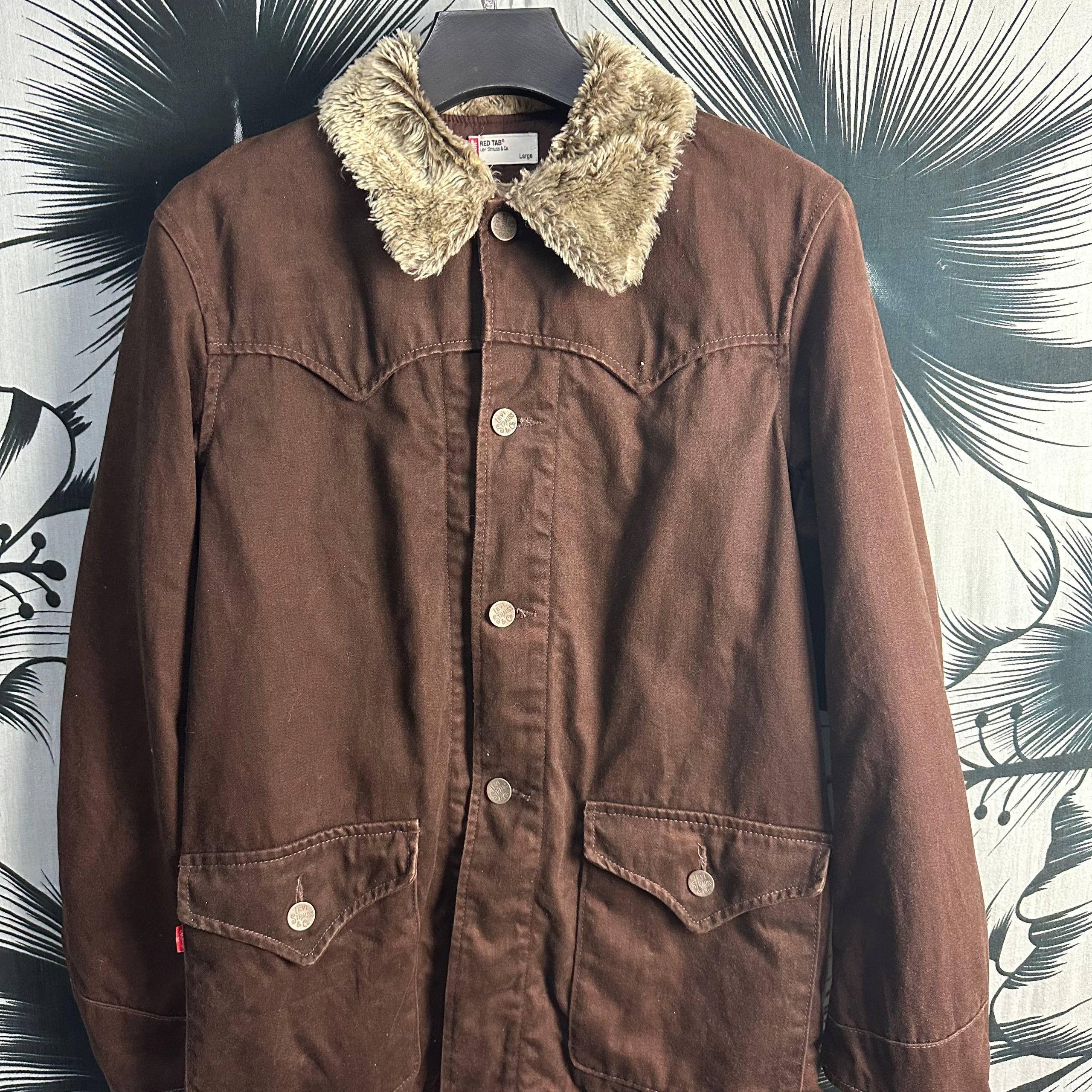 Levi's Rare Vintage Levi's Red Tab Boa Fur Collar Coverall Jacket Size US L / EU 52-54 / 3 - 9 Thumbnail
