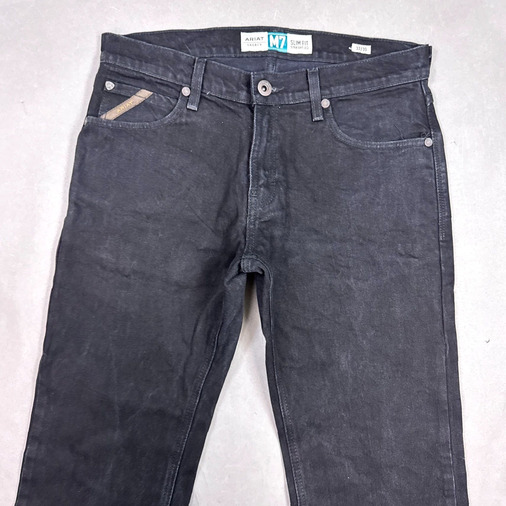 Ariat Ariat Jeans Mens 34x28 Black M7 Legacy Straight Slim Western Cowboy Jeans Size US 32 / EU 48 - 2 Thumbnail