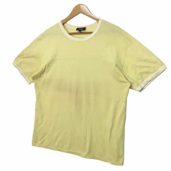 A.P.C. Vtg A.P.C Rue De Fleurus Paris Ringer Yellow Tee Shirt APC Size US M / EU 48-50 / 2 - 4 Thumbnail