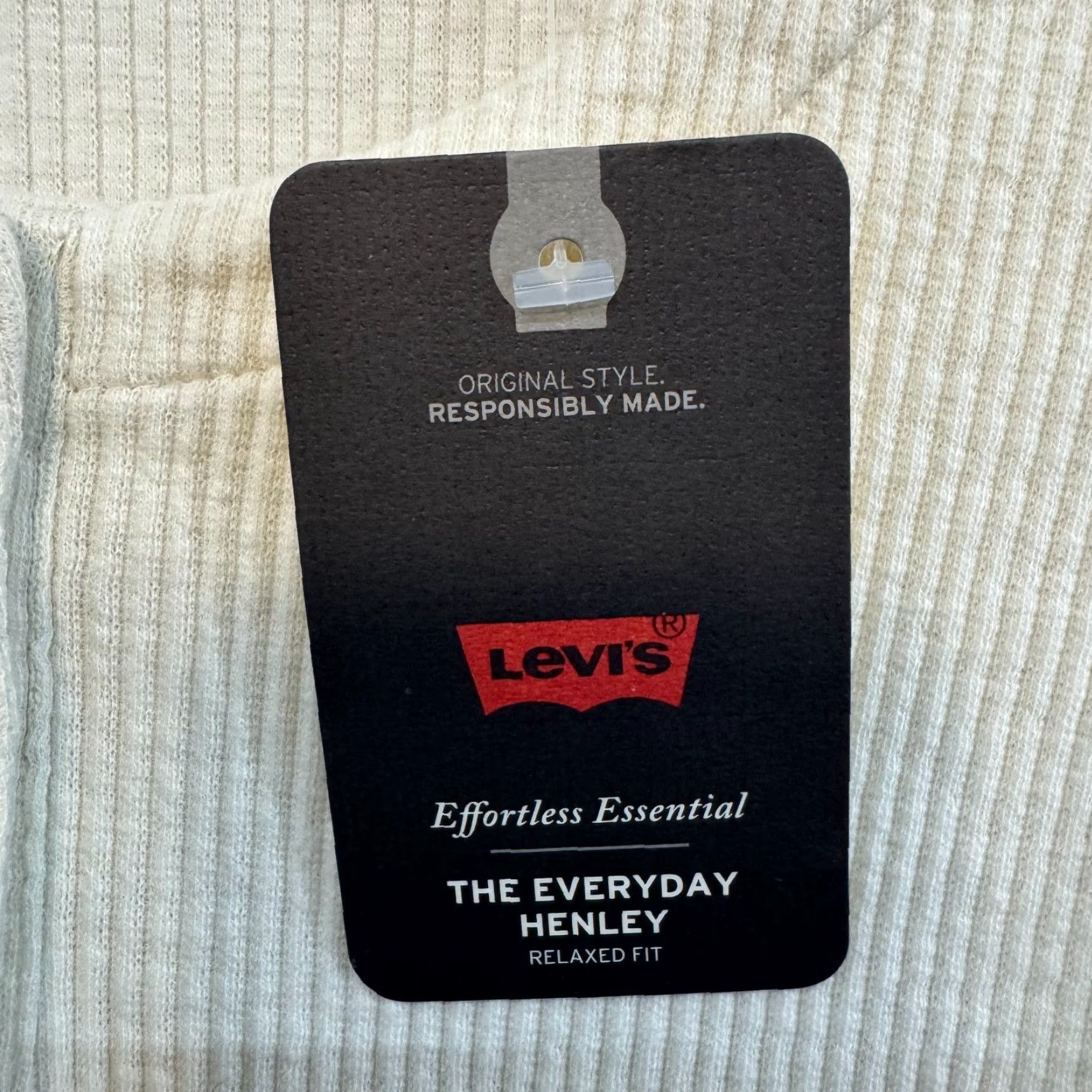 Levi's VINTAGE? Levi's Henley Long Sleeve Top Shirt M Ivory Rib Knit Women Size M / US 6-8 / IT 42-44 - 7 Thumbnail