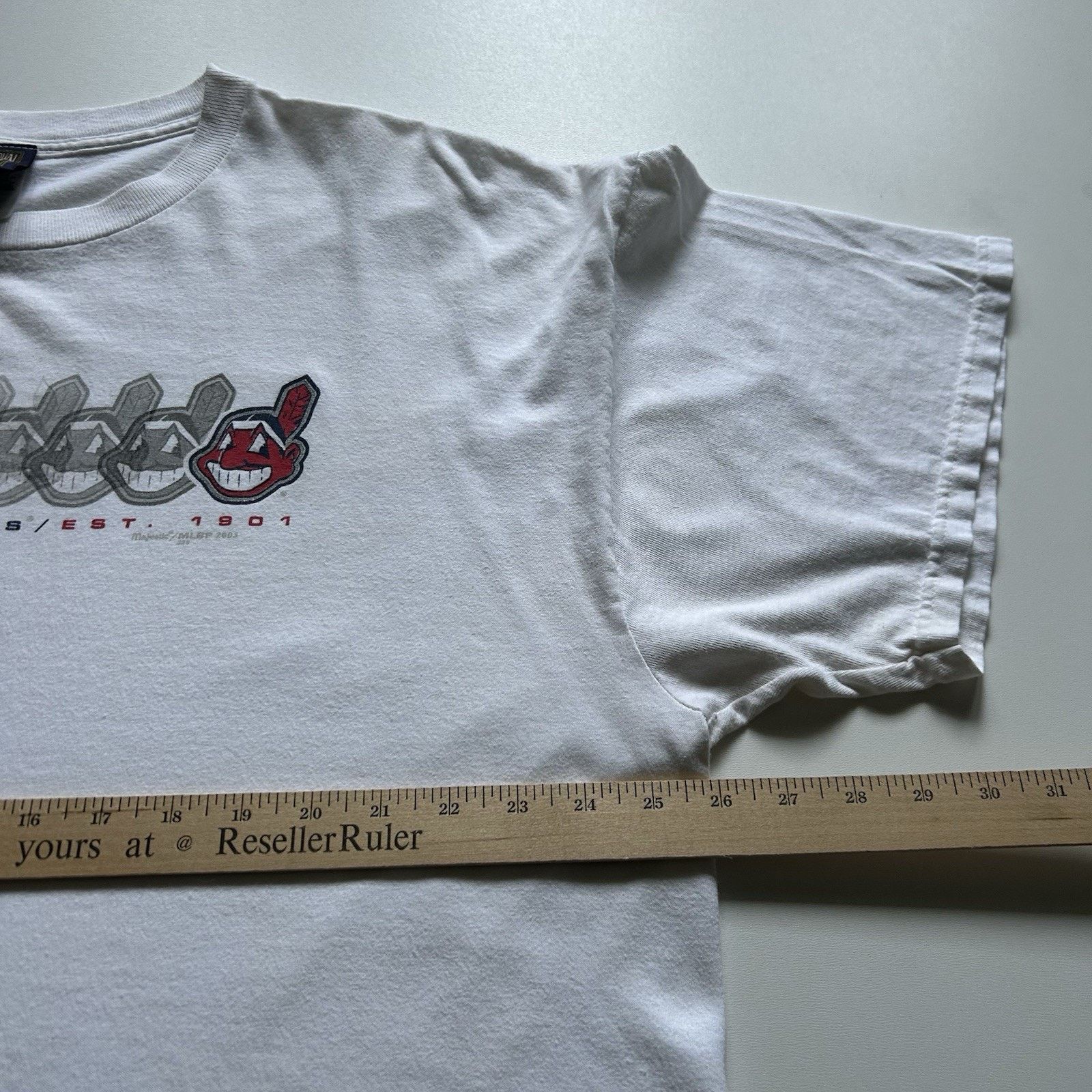 Majestic Cleveland Indians Majestic T-Shirt 2XL Vintage Y2K MLB Rare Size US XXL / EU 58 / 5 - 3 Thumbnail