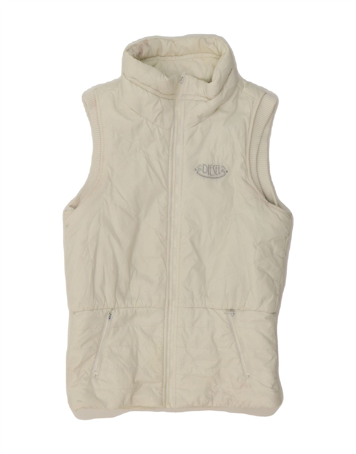 Diesel Girls Padded Gilet 11-12 Years XL White Nylon Size XL / US 12-14 / IT 48-50 - 1 Thumbnail