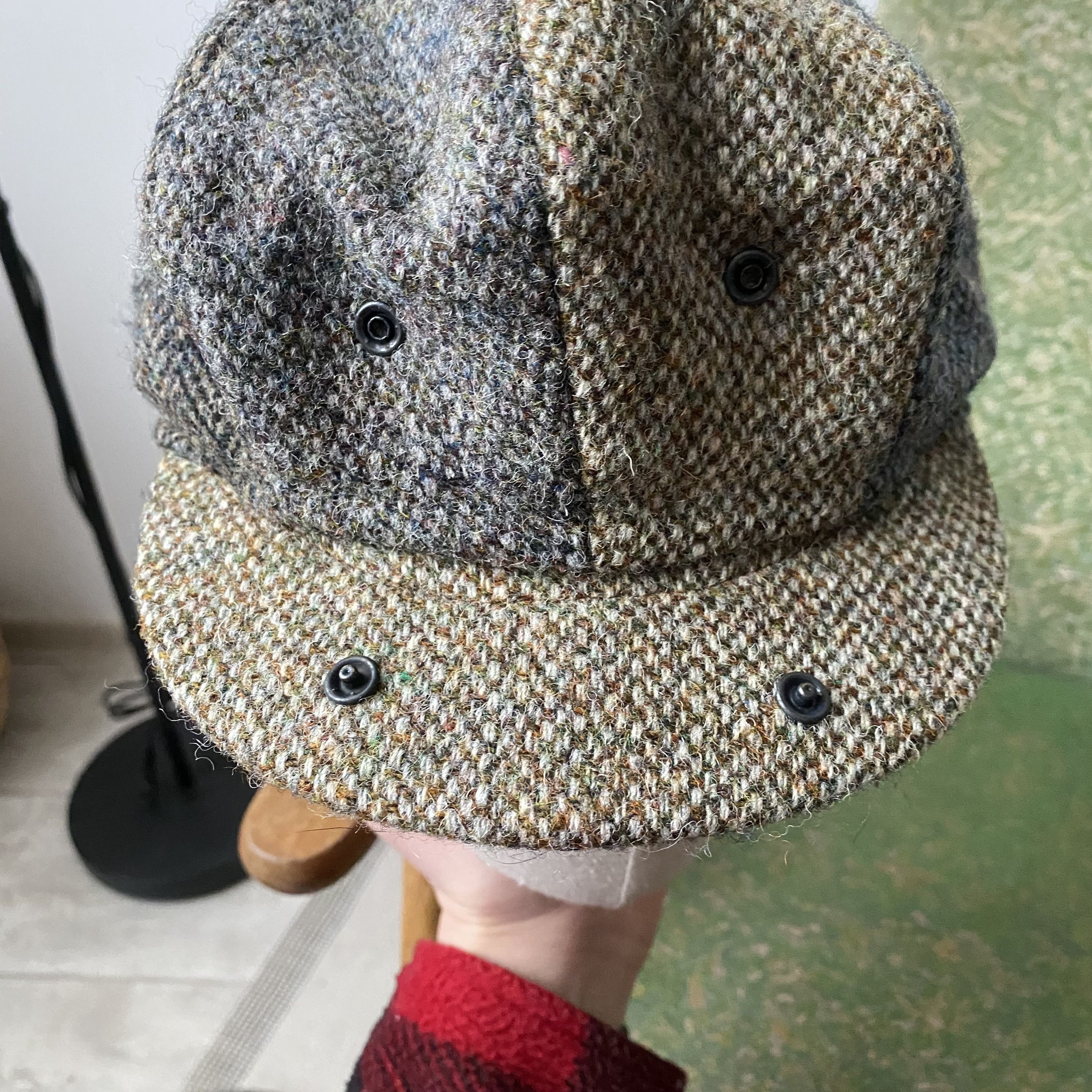 Harris Tweed Harris Tweed Hat Patchwork herringbone flat cap Size ONE SIZE - 5 Thumbnail
