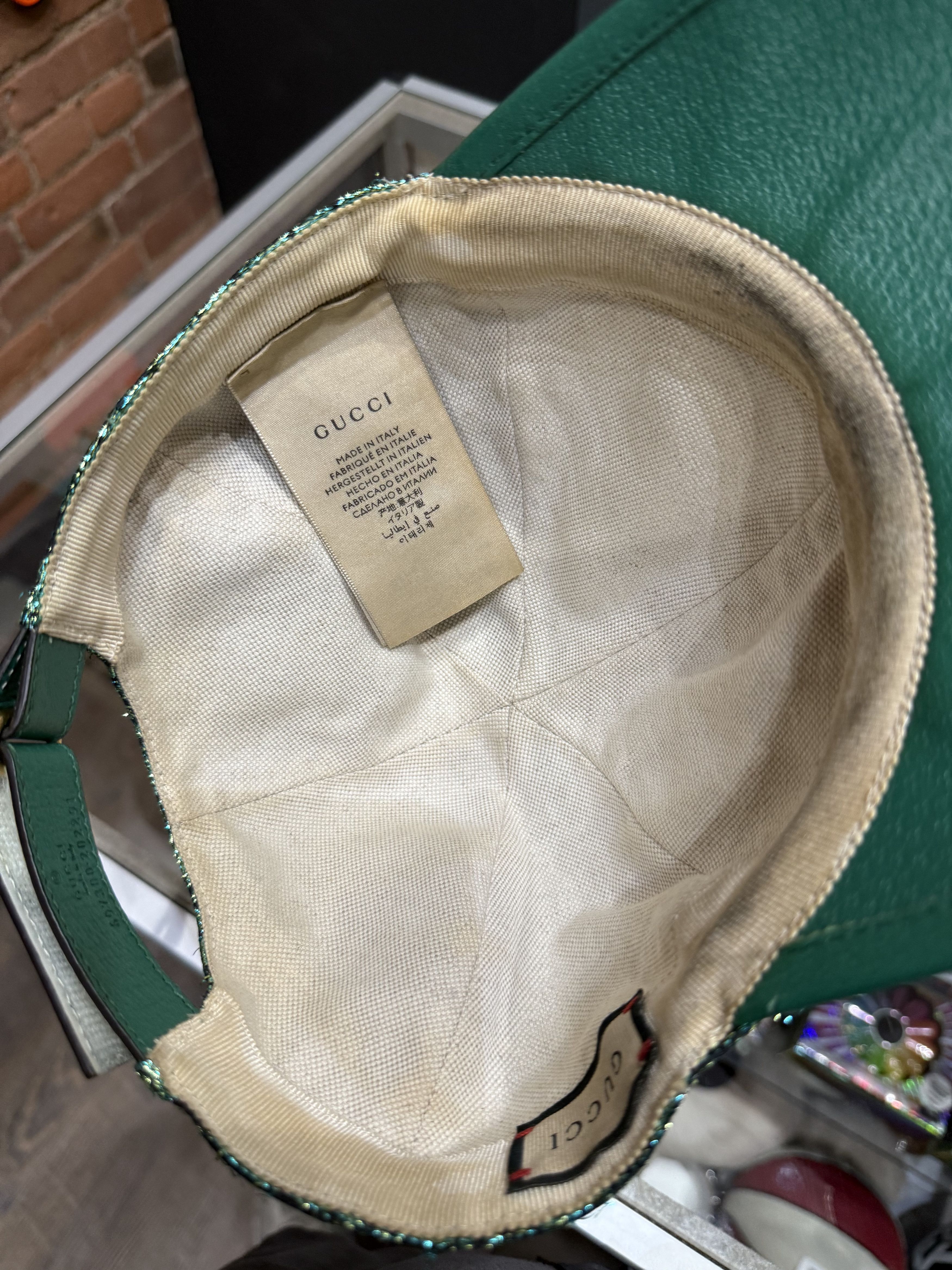Gucci Gucci GG Monogram Hat Blue Green Size ONE SIZE - 4 Thumbnail