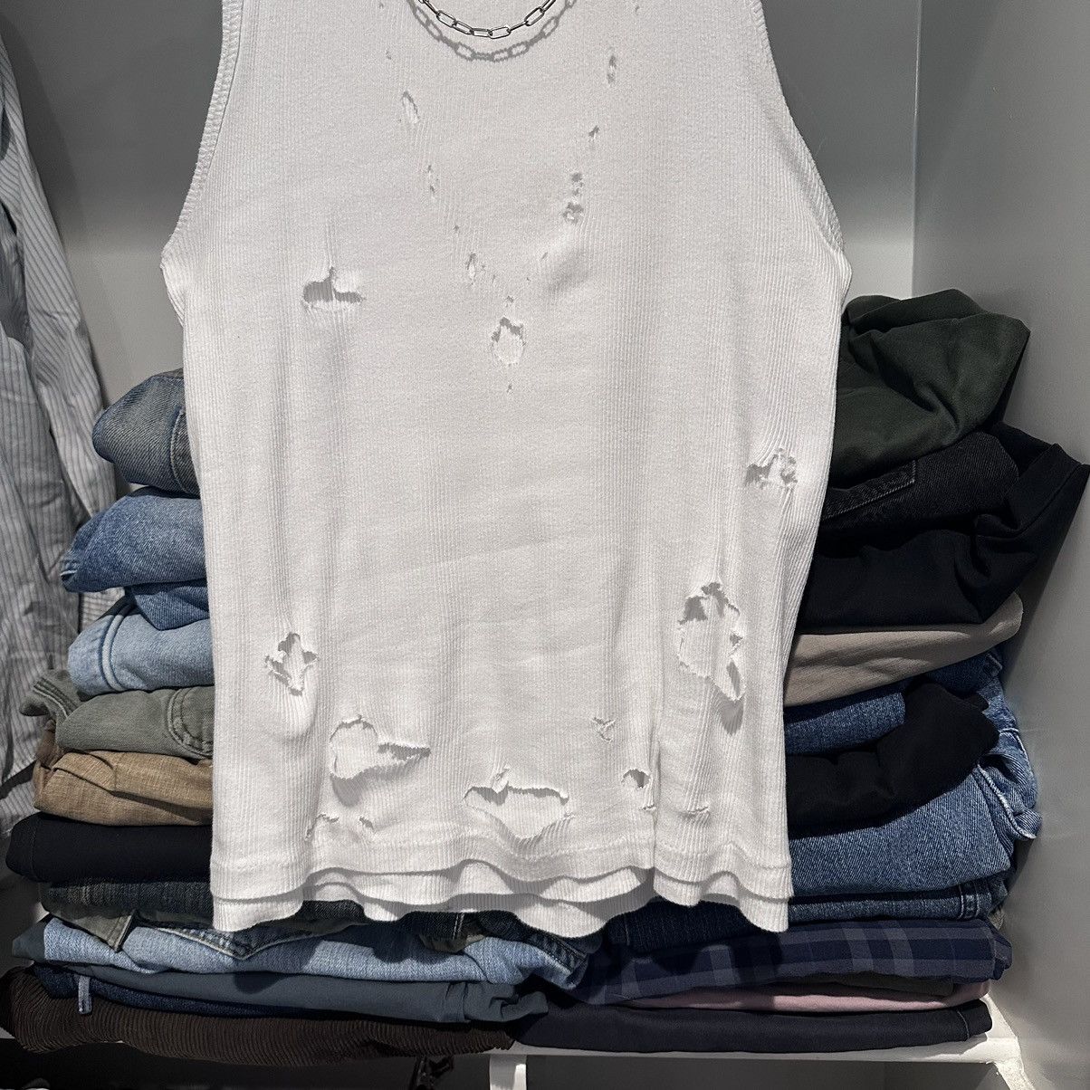 Other Distressed Chain Tank-Top Size US L / EU 52-54 / 3 - 3 Thumbnail