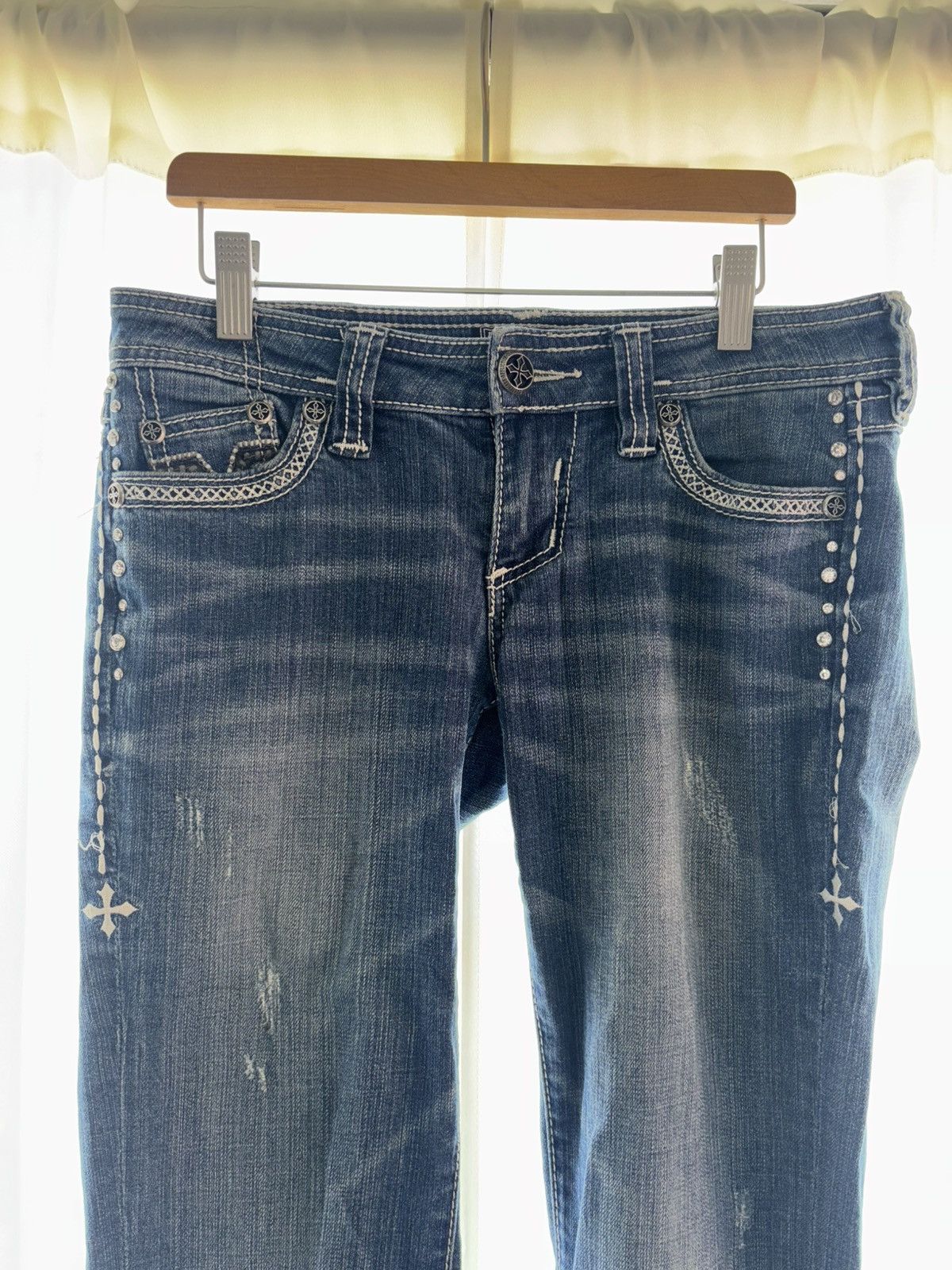 Affliction Y2K Affliction Jade Lowrise Denim — Cross Details — Size 26 Size 26" / US 2 / IT 38 - 2 Thumbnail