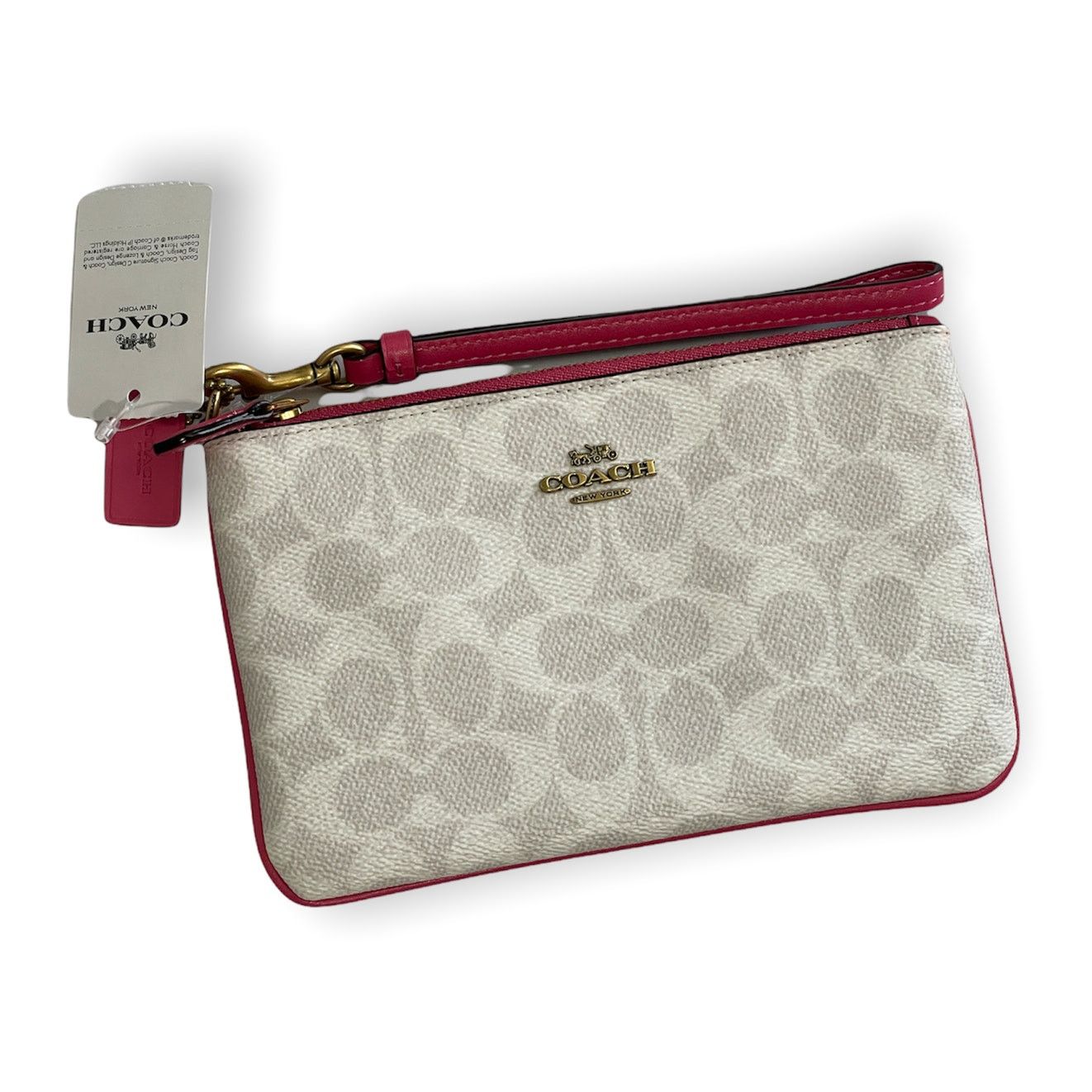 Coach Coach SMALL WRISTLET IN BLOCKED SIGNATURE CANVAS Size ONE SIZE - 6 Thumbnail