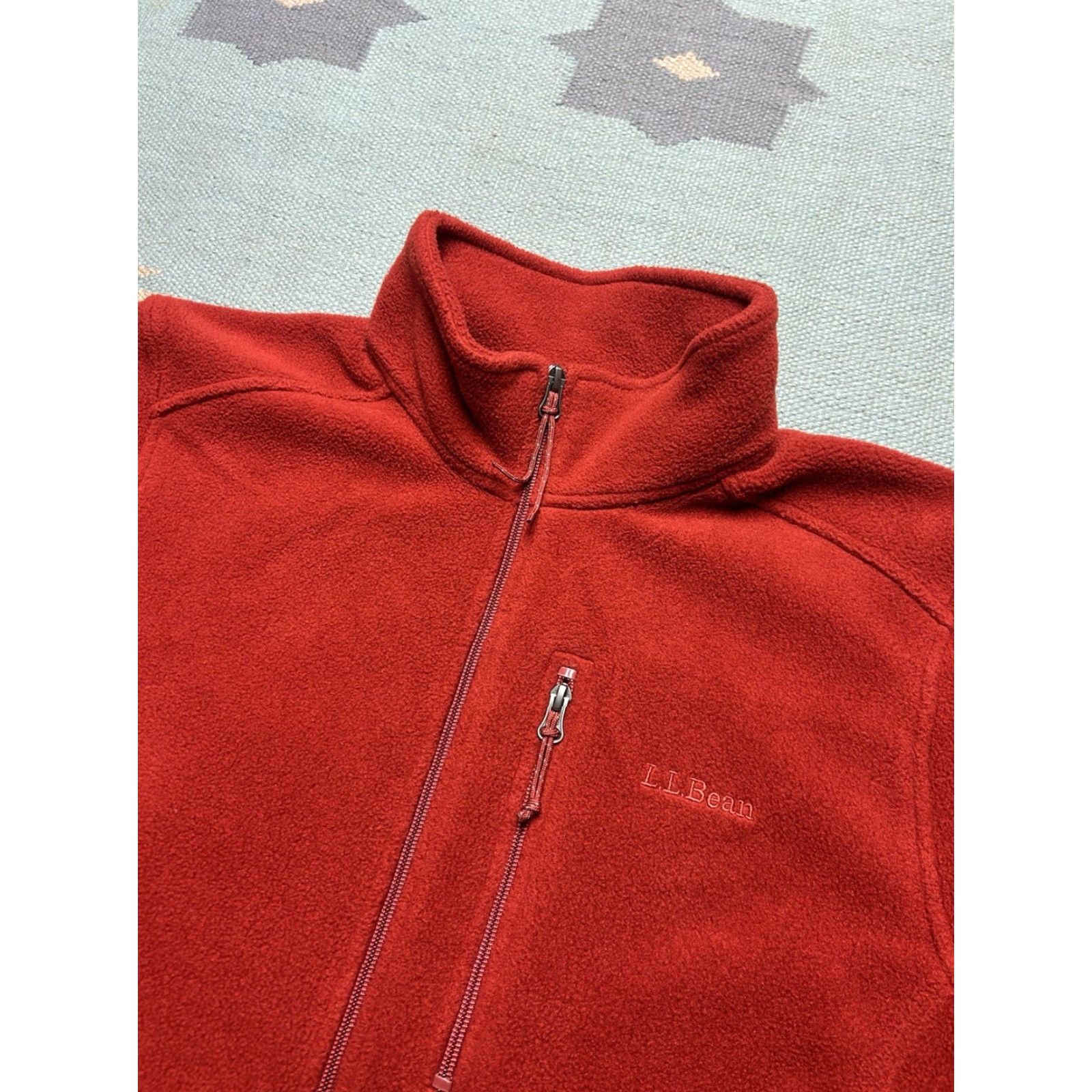 Vintage VINTAGE LL Bean fleece jacket full zip synchilla 3 pocket red orange snow ski men’s XL Size US XL / EU 56 / 4 - 3 Thumbnail
