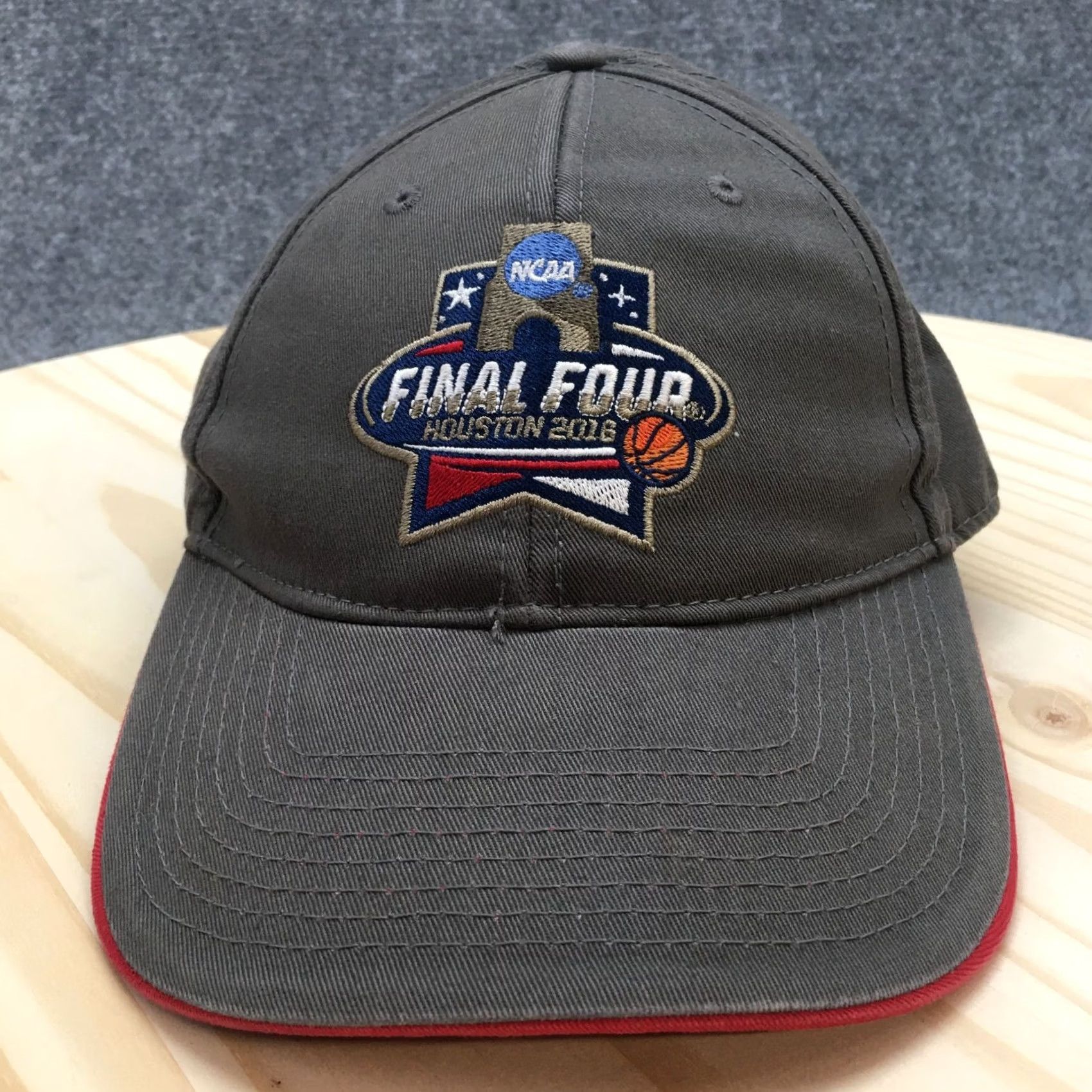 NCAA 2016 NCAA Final Four Baseball Cap Hat Mens Gray OS Curve Brim Embroidered Logo Size ONE SIZE - 2 Thumbnail