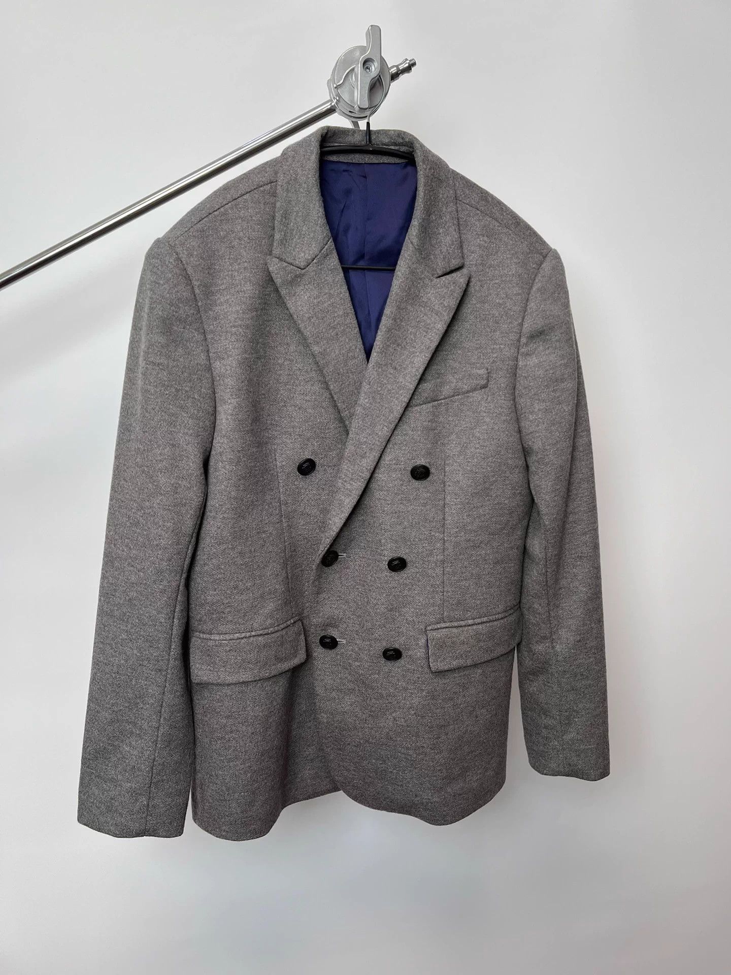 Helmut Lang Helmut Lang Purple Lining Wool Blend Tailored Blazer L Size 48S - 2 Thumbnail