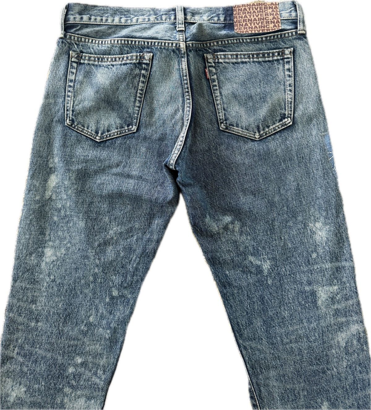 If Six Was Nine Japan Brand RNA Denim Distress Custom Patch Sashiko Style Size US 33 - 5 Thumbnail