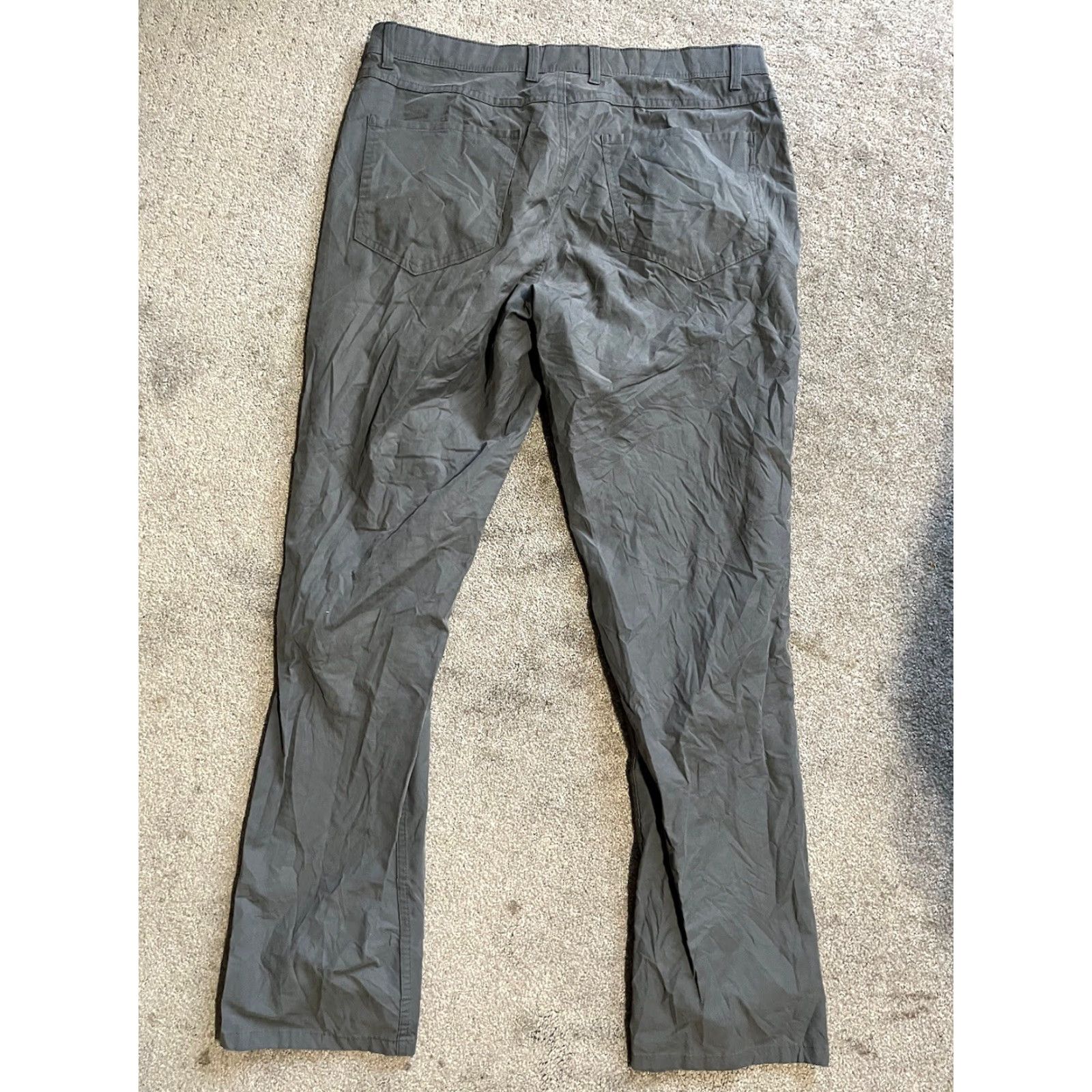 Van Heusen van Heusen Men's Pants Gray Chino Flat Front Straight Leg 32x32 Size US 32 / EU 48 - 3 Thumbnail