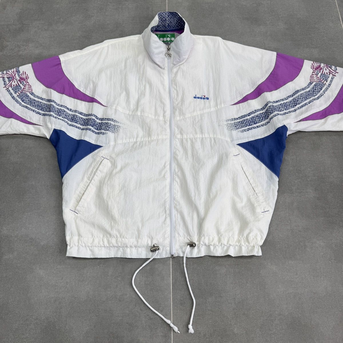 Diadora Vintage Diadora 90s Nylon Track Jacket Windbreaker Size XL Size US XL / EU 56 / 4 - 3 Thumbnail