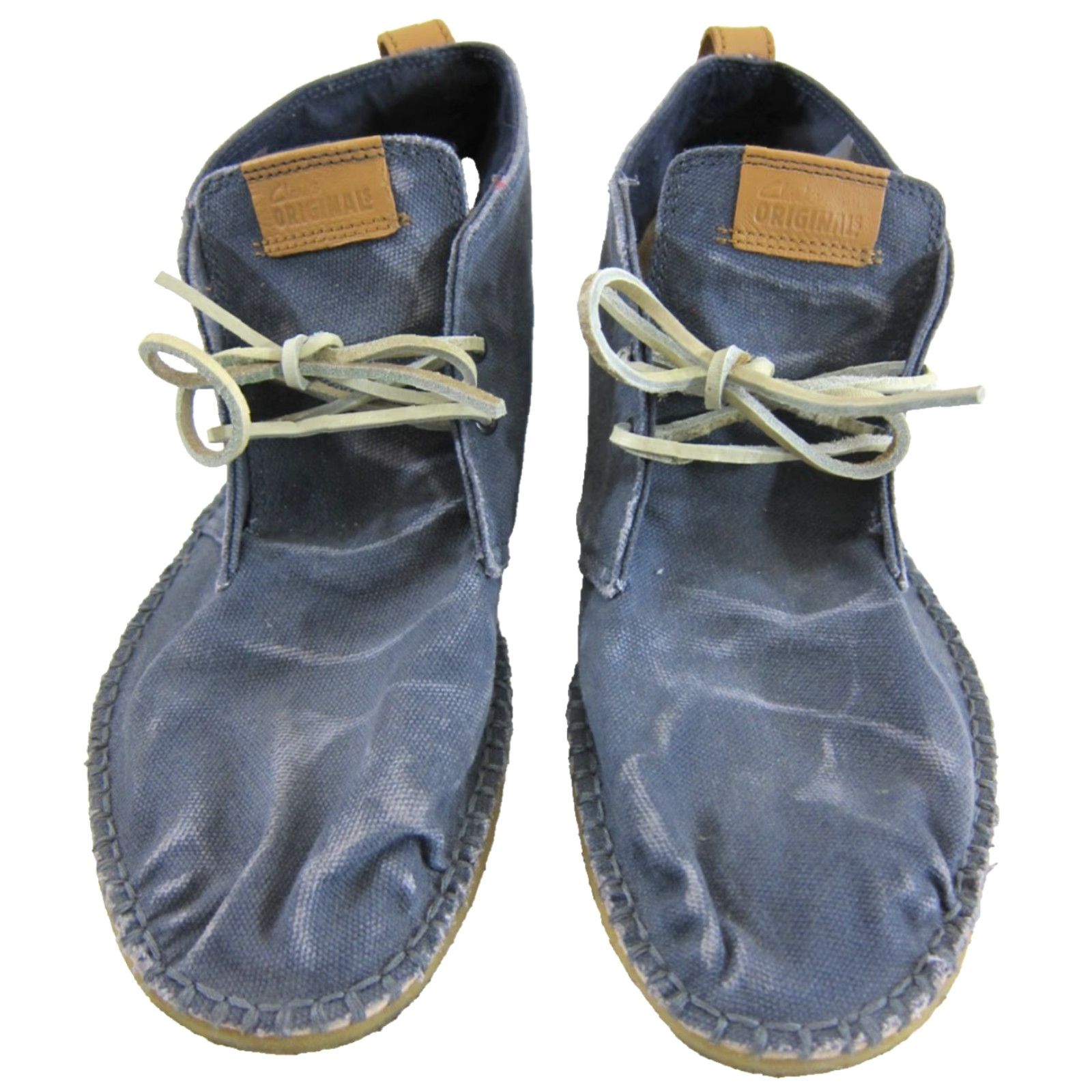 Clarks Clarks Originals Blue Cotton Oiled Canvas Lace Up Chukka Desert Ankle Boot 10 Size US 10 / EU 43 - 2 Thumbnail