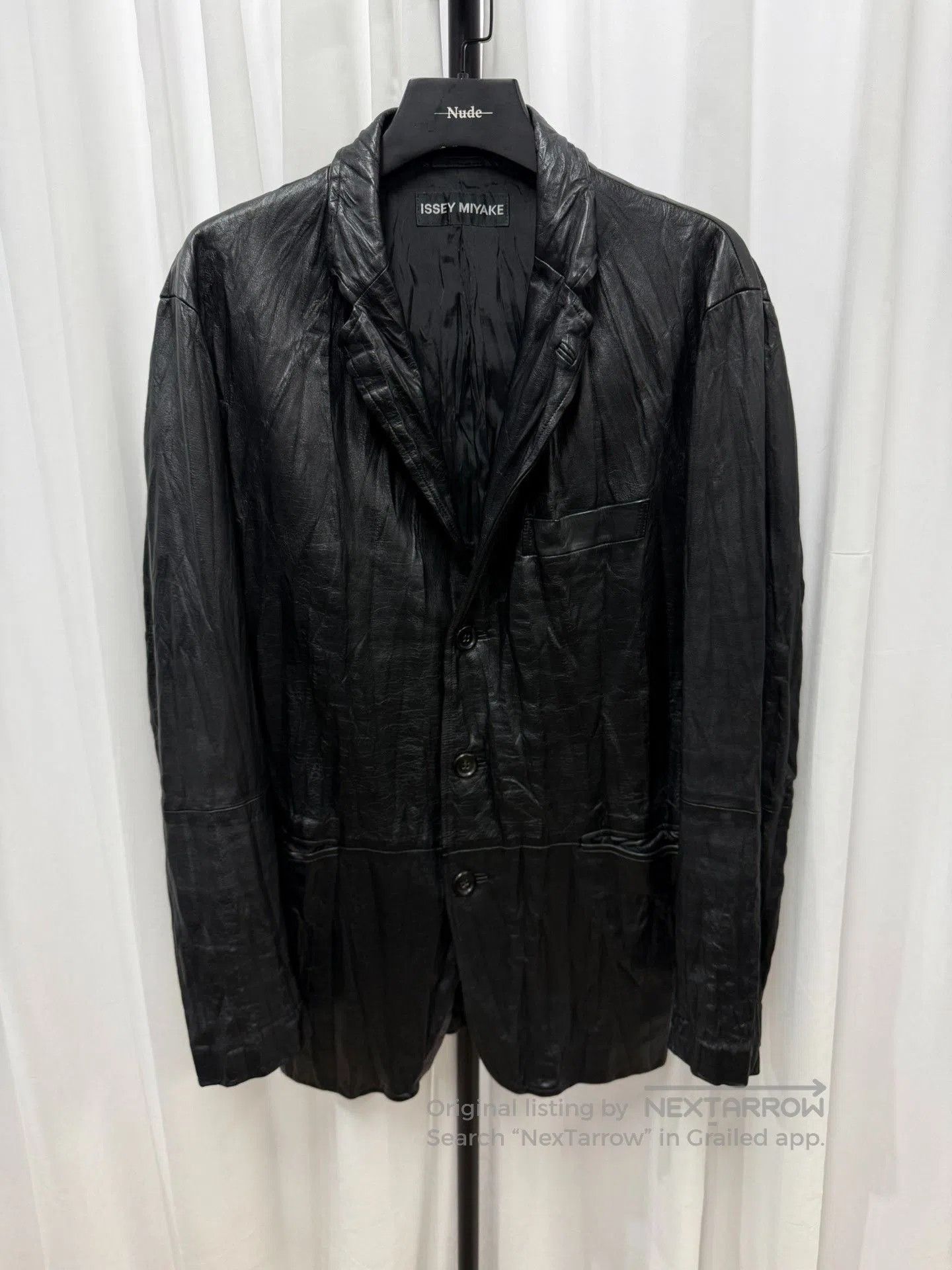 Issey Miyake ISSEY MIYAKE Cowhide Pleated Loose Jacket. Size US M / EU 48-50 / 2 - 1 Thumbnail