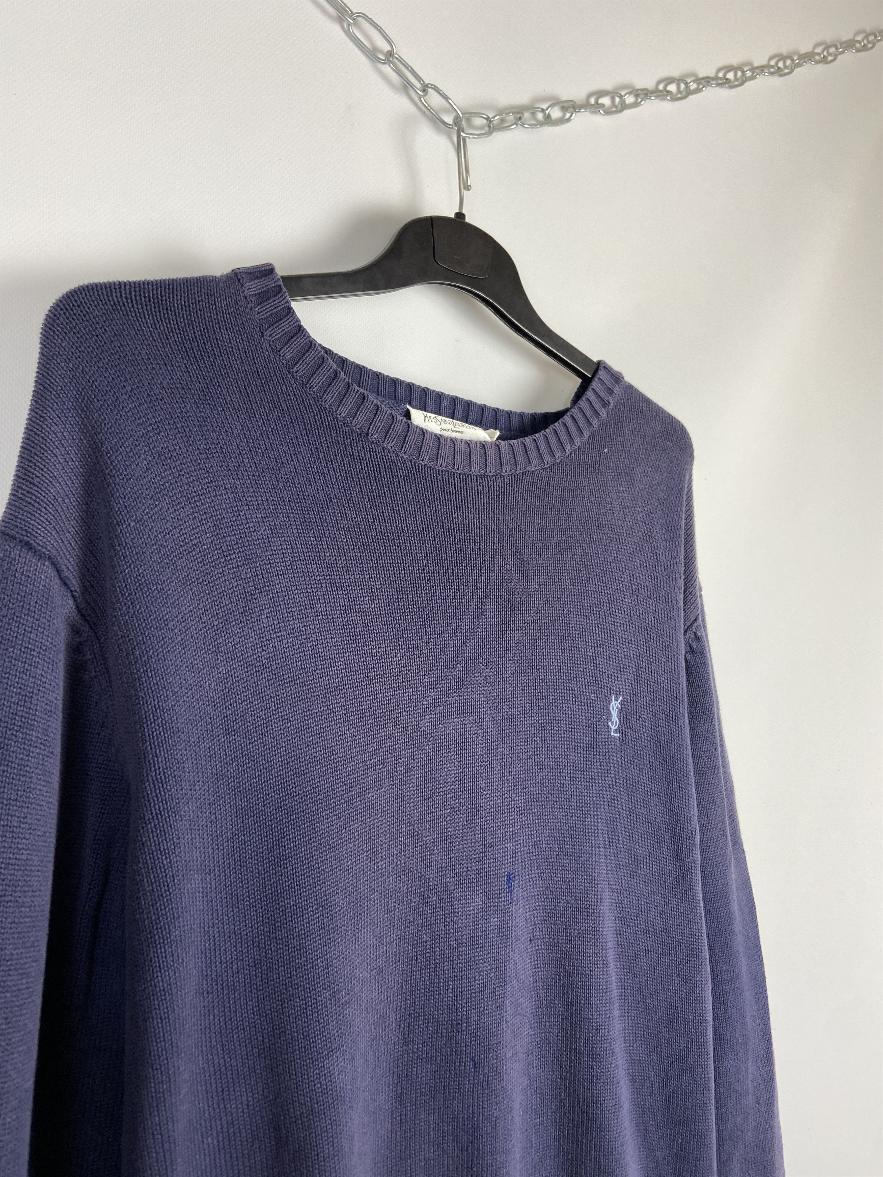 Vintage Vintage Yves Saint Laurent Knitted Sweater Size US L / EU 52-54 / 3 - 4 Thumbnail