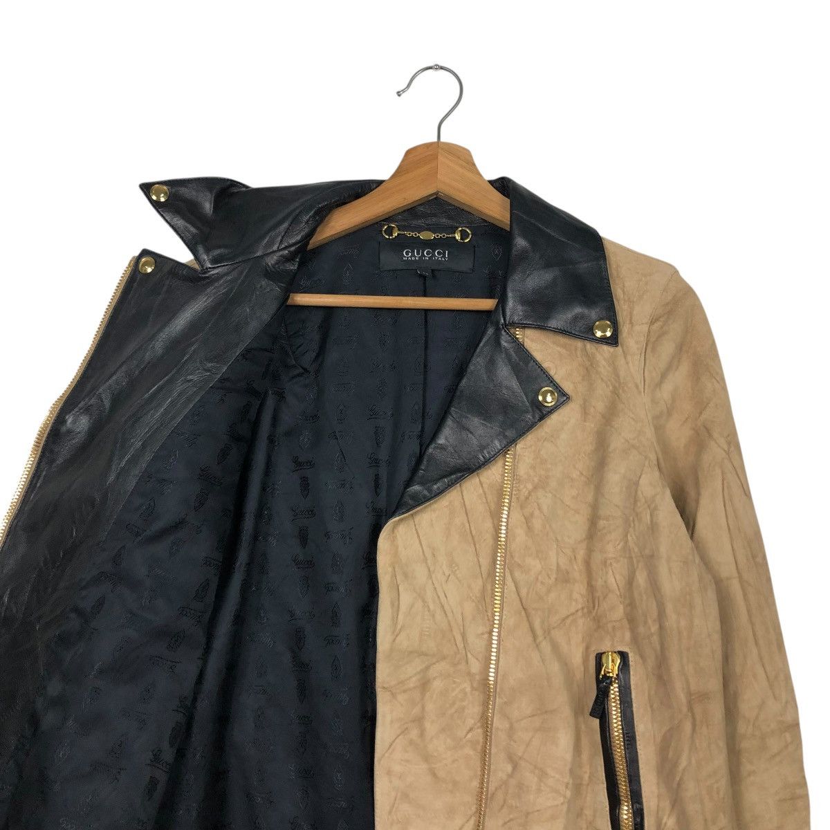 Gucci 🔥ARCHIVE PIG SKINS BIKER LEATHER JACKET GUCCI DOUBLE COLLAR Size US M / EU 48-50 / 2 - 14 Thumbnail