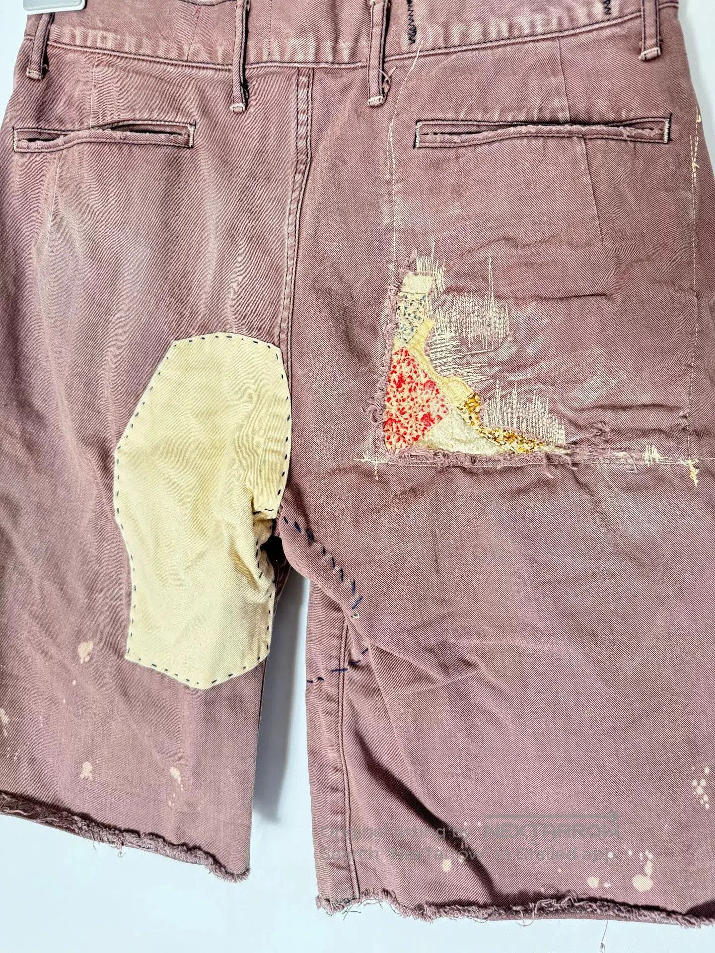 Kapital Kapital Patchwork Distressed Shorts. Size US 28 / EU 44 - 5 Thumbnail