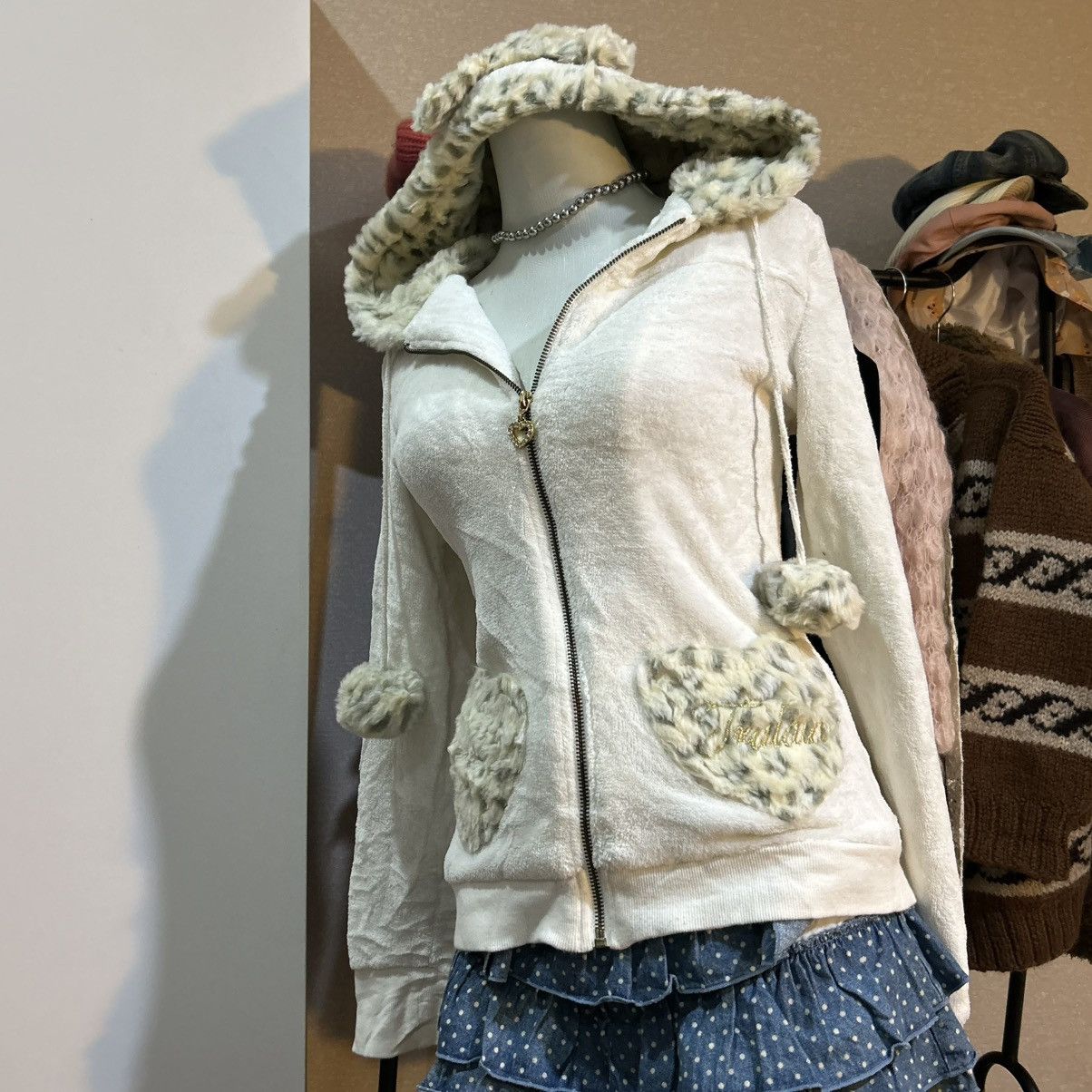 LIZ LISA Tralala by Liz Lisa Gyaru Snow Leopard Hooded Jacket Size S / US 4 / IT 40 - 2 Thumbnail