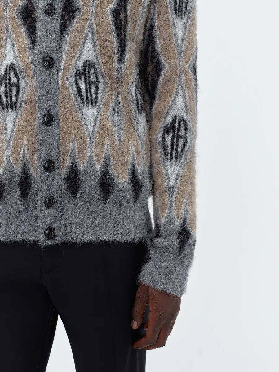 Amiri o1w1db11224 Argyle Mohair Cardigan in Multicolor Size US L / EU 52-54 / 3 - 6 Thumbnail