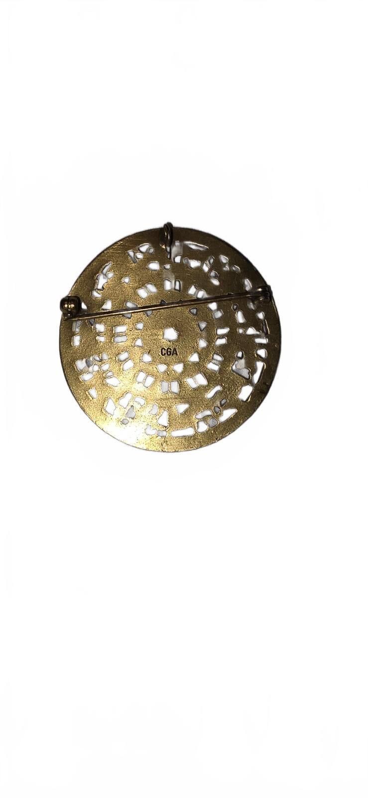 Unknown London Vintage Zodiac Sign Round Brooch Pin Size ONE SIZE - 2 Thumbnail