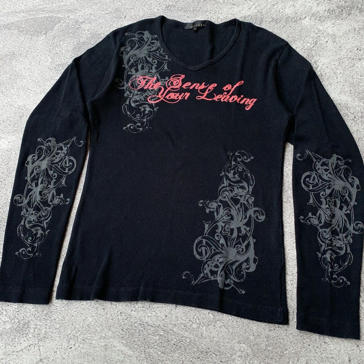 If Six Was Nine × Japanese Brand × Le Grande Bleu (L.G.B.) Y2k Spinash Tribal Poem Longsleeve Tee Size US M / EU 48-50 / 2 - 5 Thumbnail