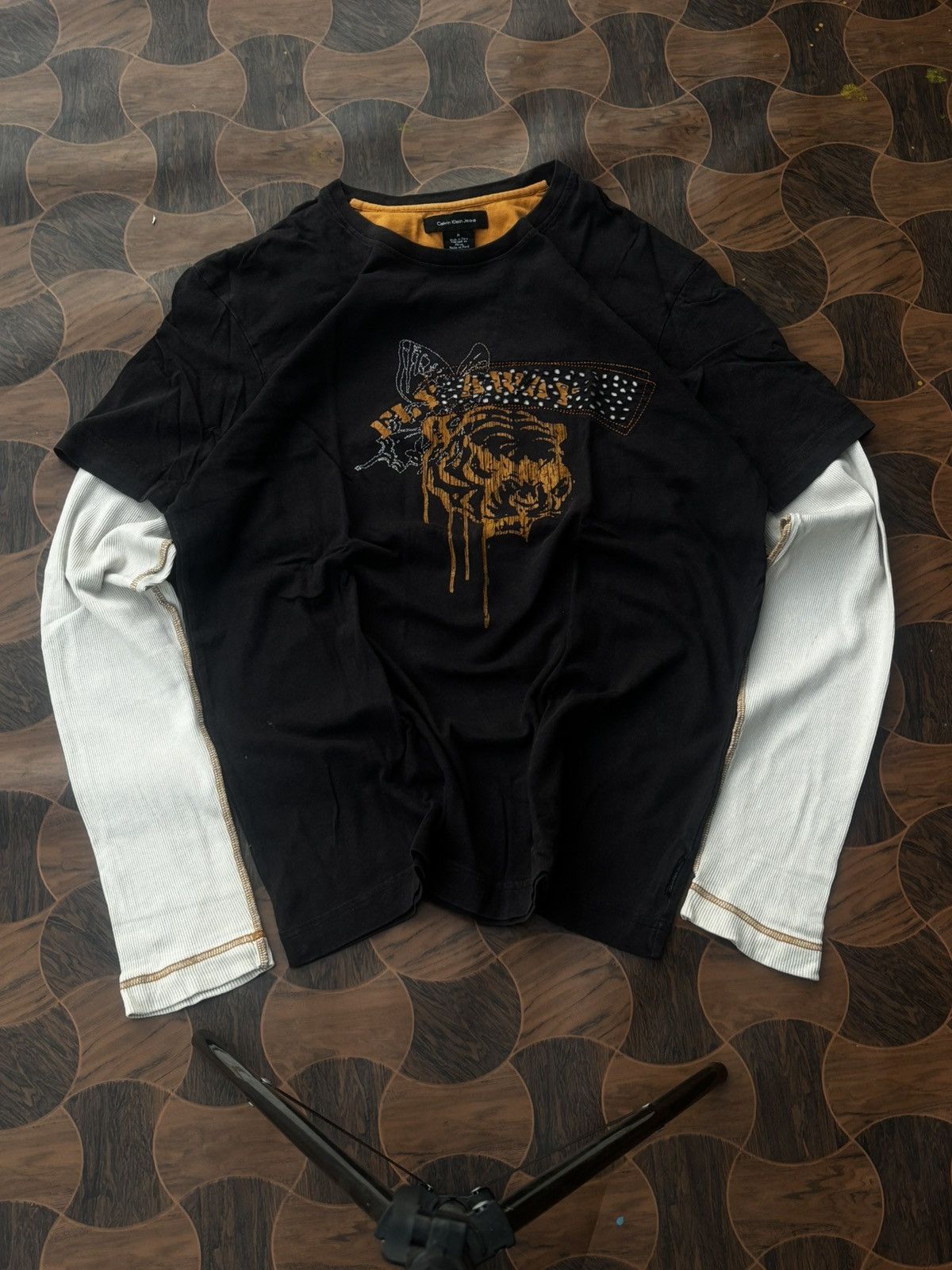 Calvin Klein Calvin Klein Jeans Y2K Tiger Graphic Layered Longsleeve Tee Size US XS / EU 42 / 0 - 1 Thumbnail