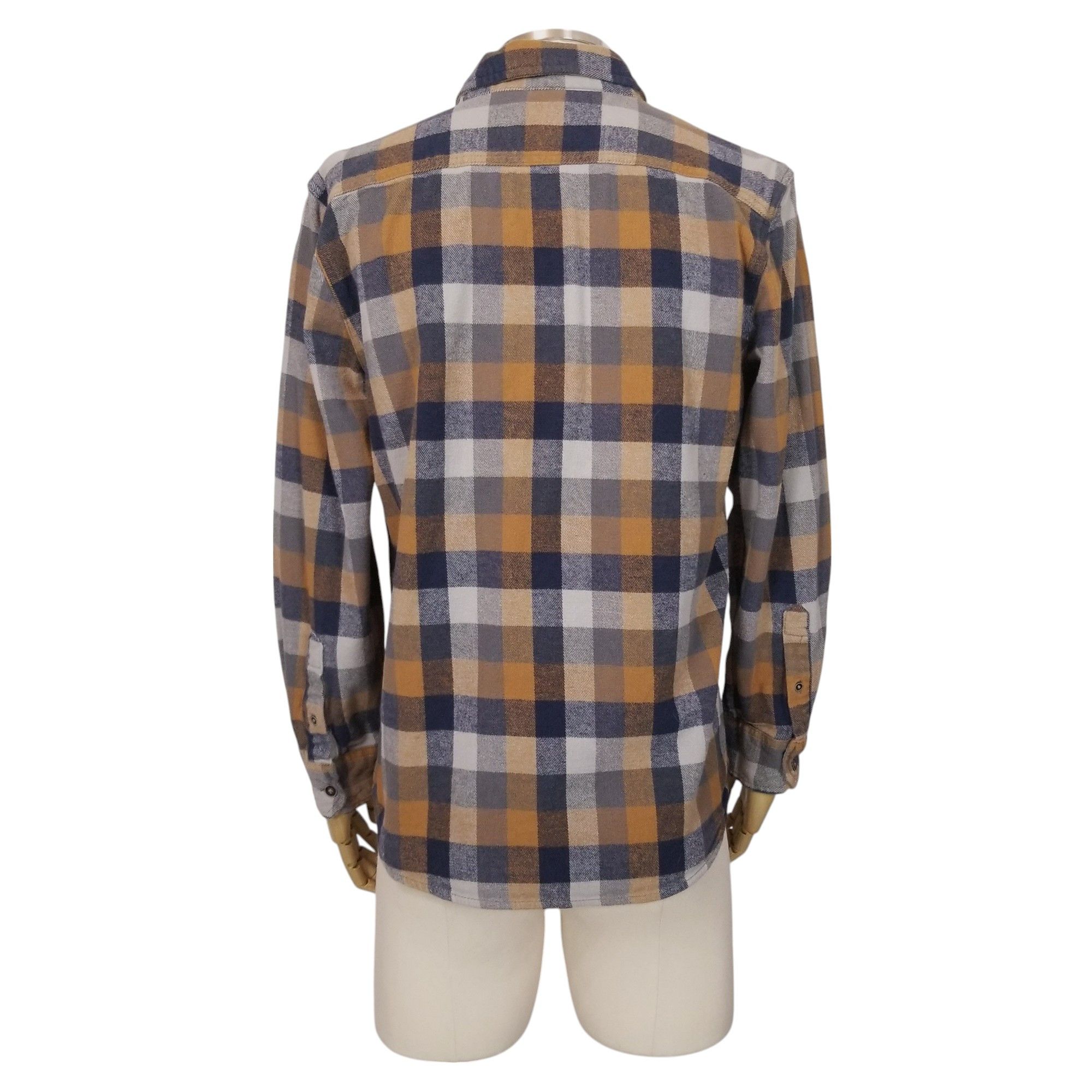 Lee Stretch Flannel Plaid Shirt Camel Tan Gray Size US L / EU 52-54 / 3 - 3 Thumbnail