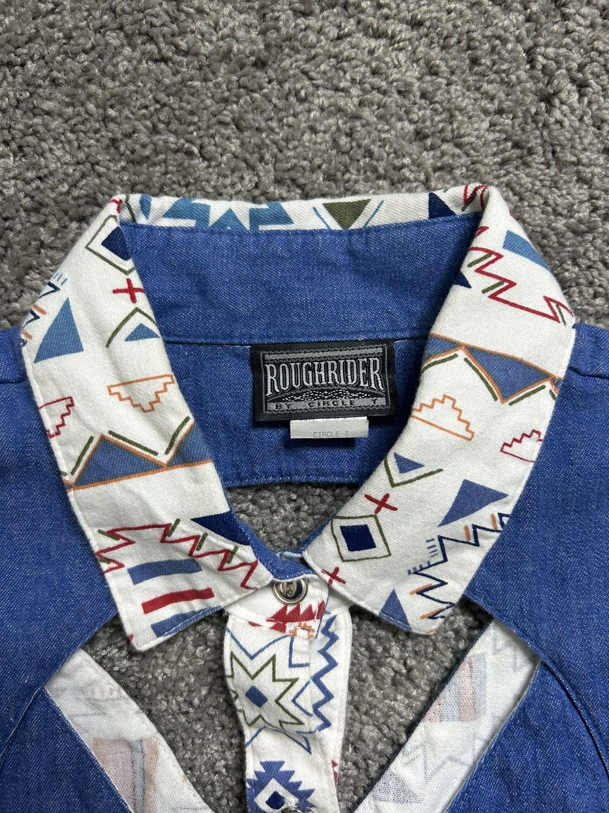 Vintage Vintage 80s/90s Roughrider Aztec Tribal Western Button Up Size US XL / EU 56 / 4 - 3 Thumbnail