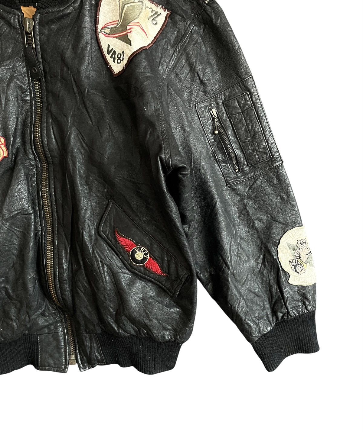 Avirex Very Rare Vintage Avirex MA-1 Leather Flight Jacket 1980s Size US M / EU 48-50 / 2 - 6 Thumbnail