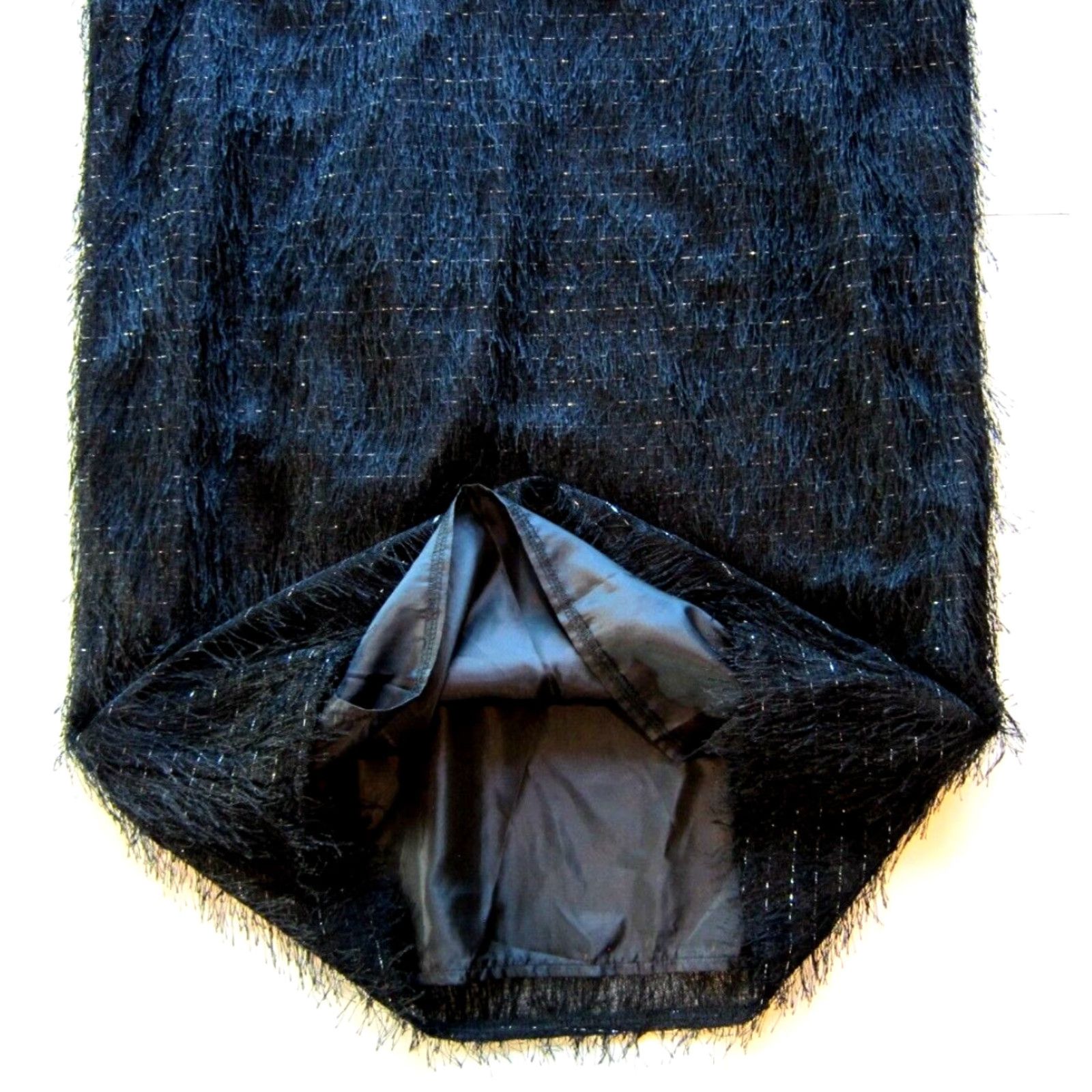 Vintage NWT Fashion Union Black Furry Silver Tunic Tank Dress M/8 Shirt/ Tank Dress Size M / US 6-8 / IT 42-44 - 4 Thumbnail